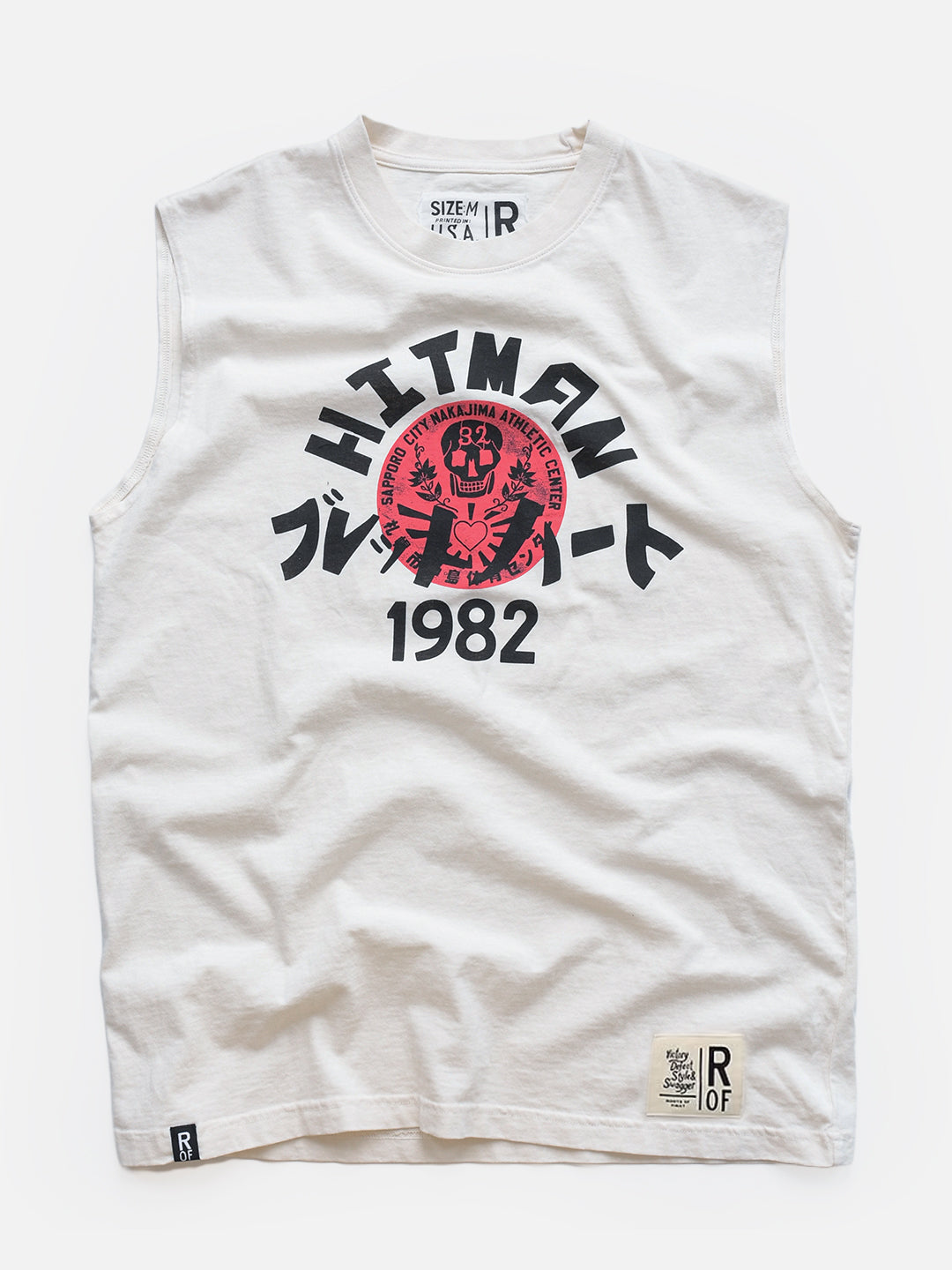 Bret Hart 'Hitman' Japan '82 White Muscle Tee