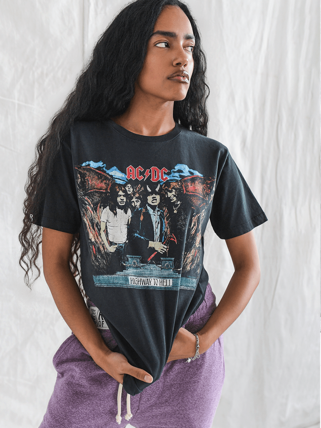AC/DC Highway to Hell Black Tee - Roots of Fight Canada