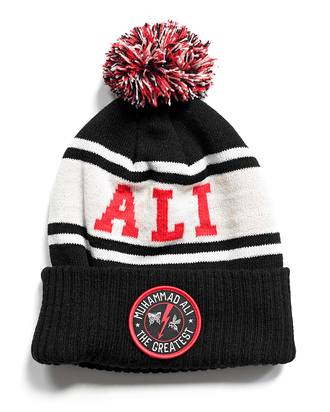 Ali "The Greatest" Black Pom Pom Beanie - Roots of Fight Canada