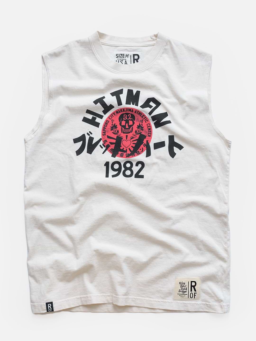 Bret Hart 'Hitman' Japan '82 White Muscle Tee - Roots of Fight Canada