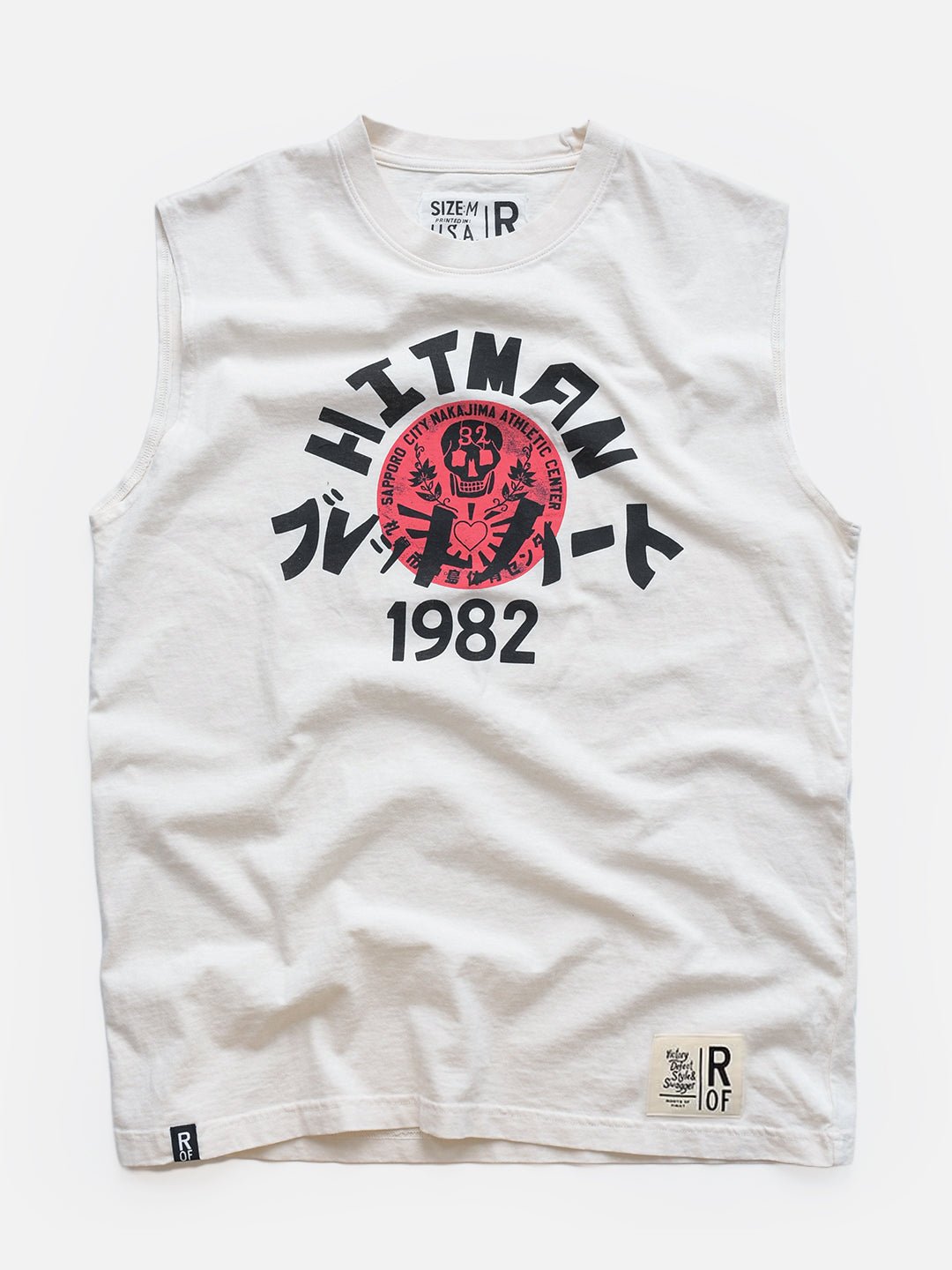 Bret Hart 'Hitman' Japan '82 White Muscle Tee - Roots of Fight Canada