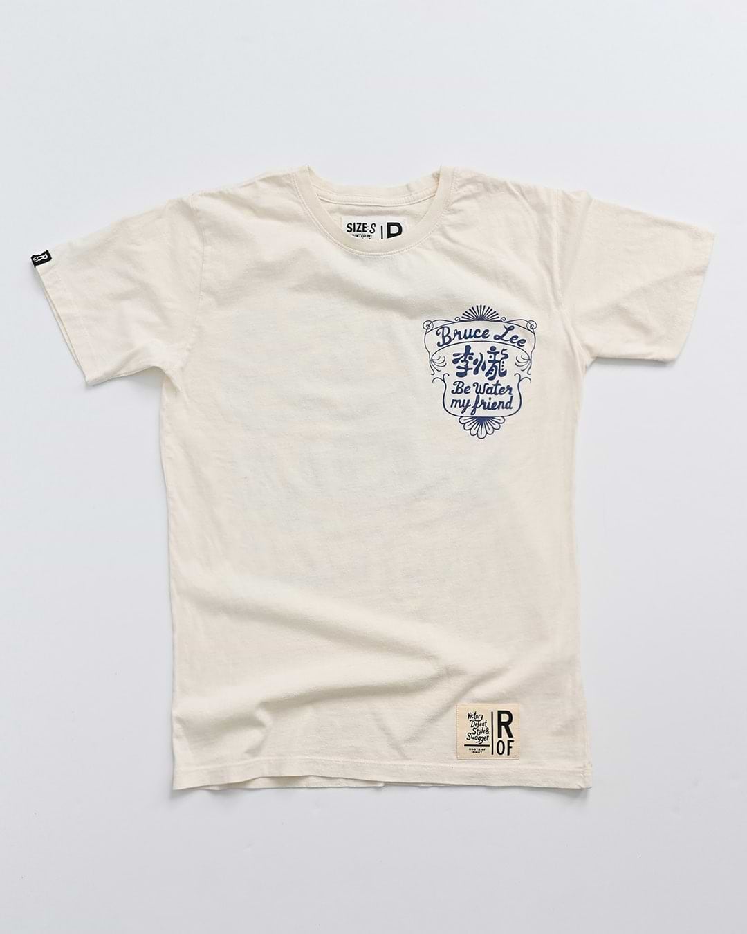 Bruce Lee Be Water White Tee - Roots of Fight Canada