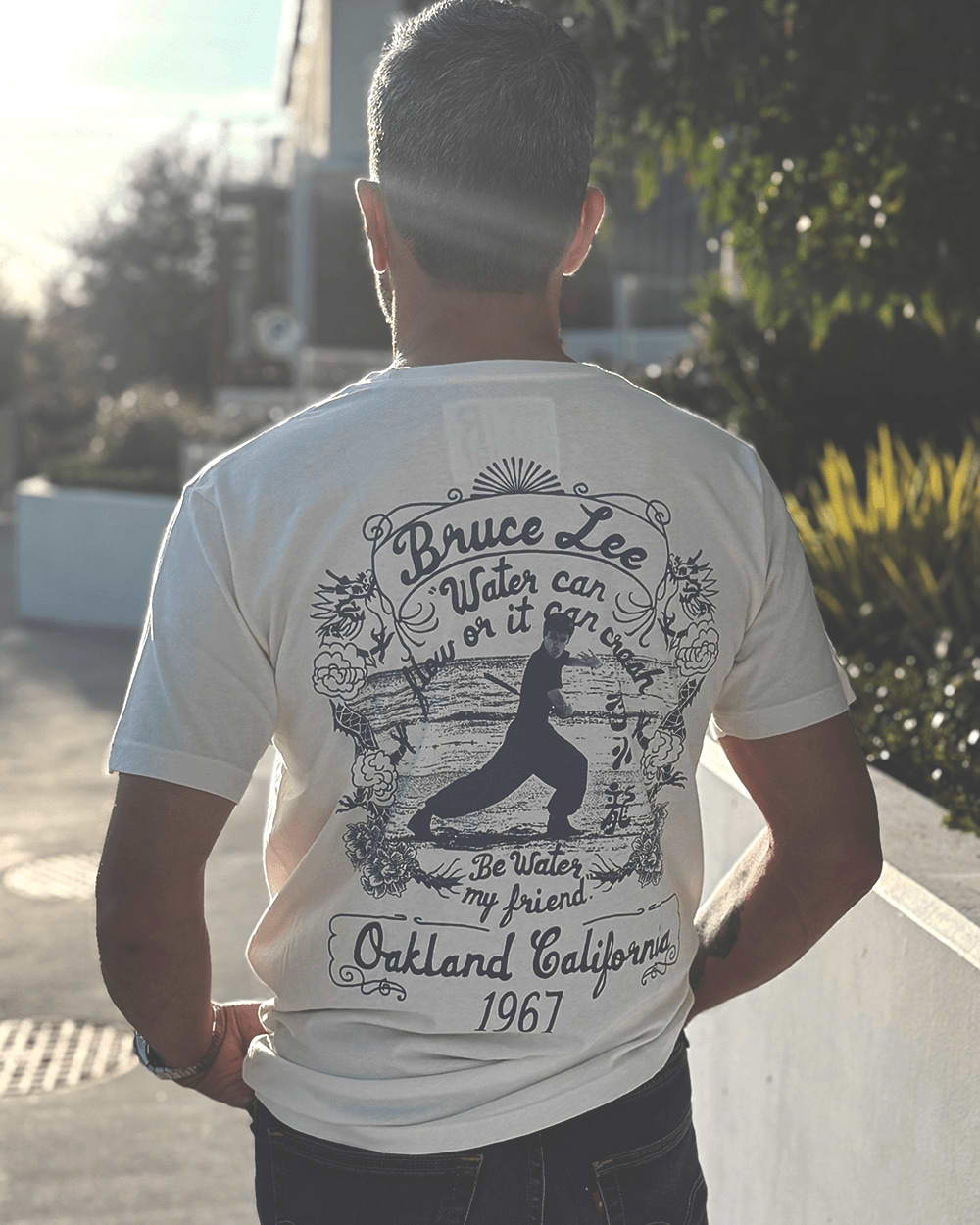 Bruce Lee Be Water White Tee - Roots of Fight Canada