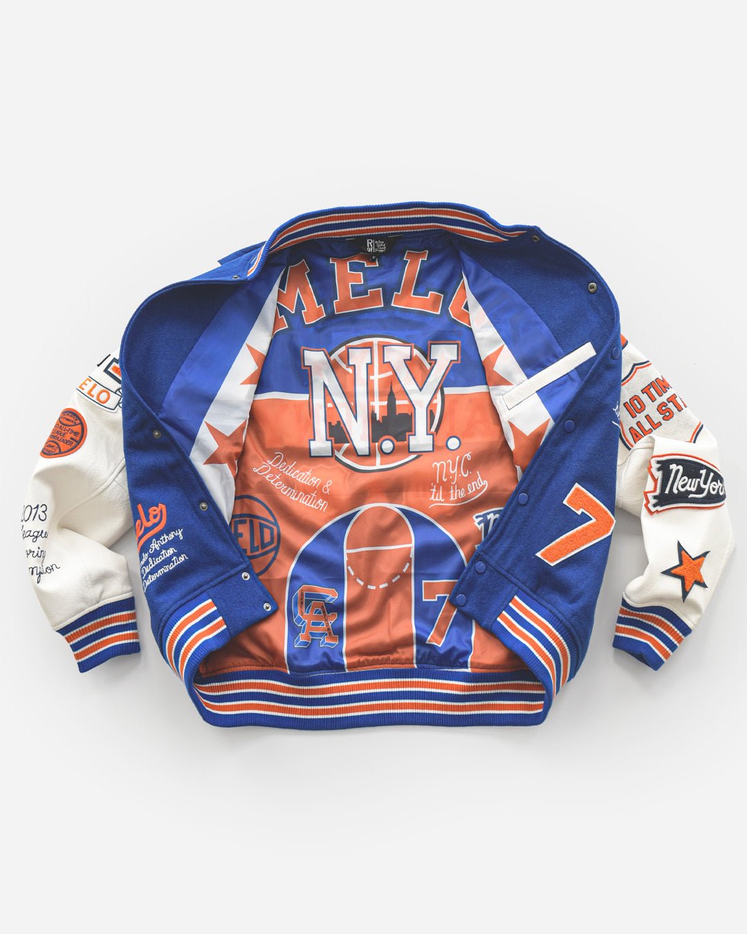 C. Anthony New York Blue Varsity Jacket - Roots of Fight Canada