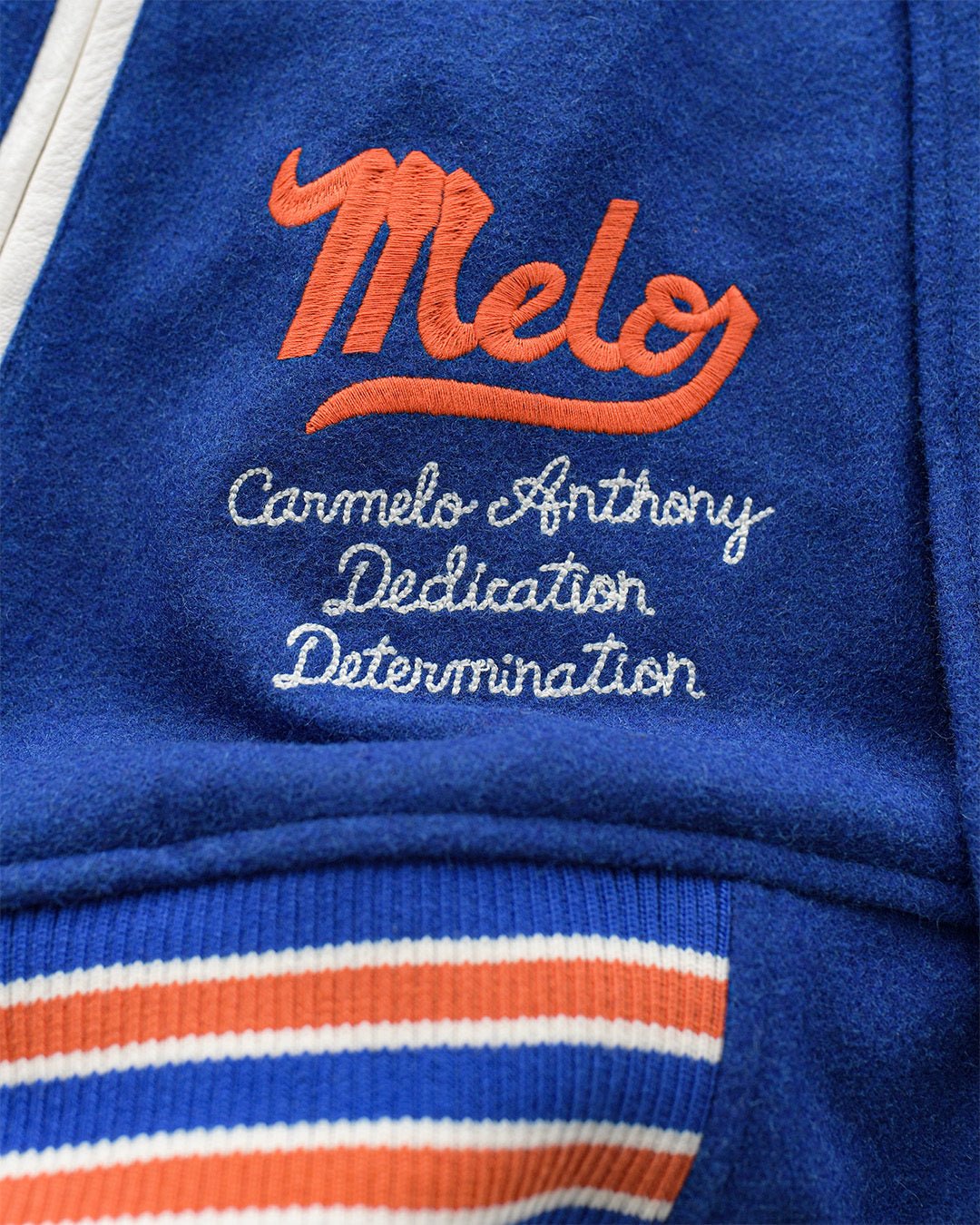 C. Anthony New York Blue Varsity Jacket - Roots of Fight Canada