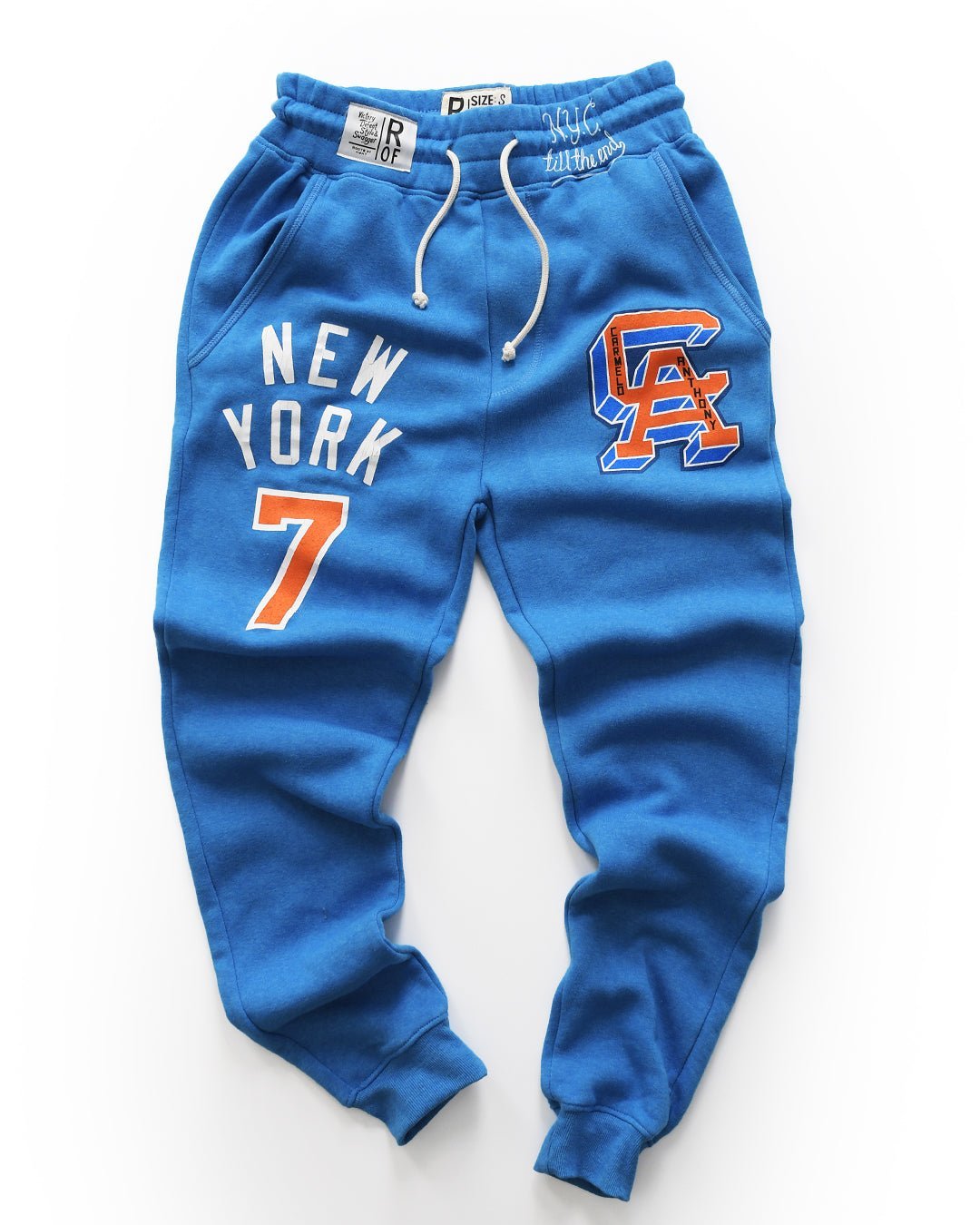 Carmelo Anthony NYC Til the End Blue Sweatpants - Roots of Fight Canada