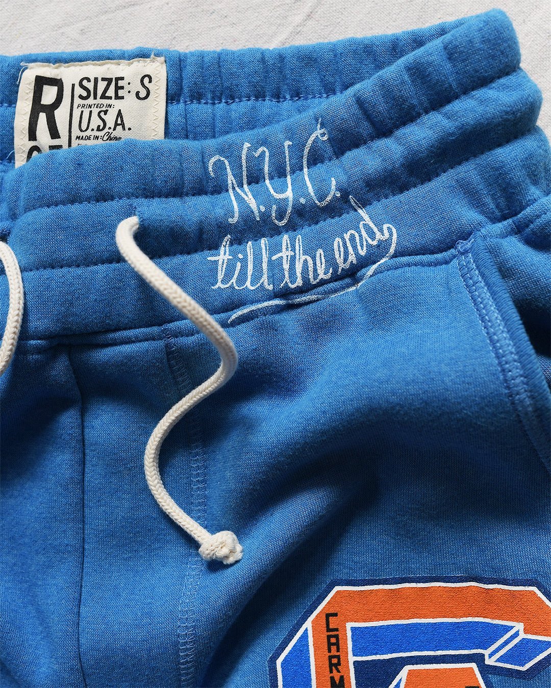 Carmelo Anthony NYC Til the End Blue Sweatpants - Roots of Fight Canada