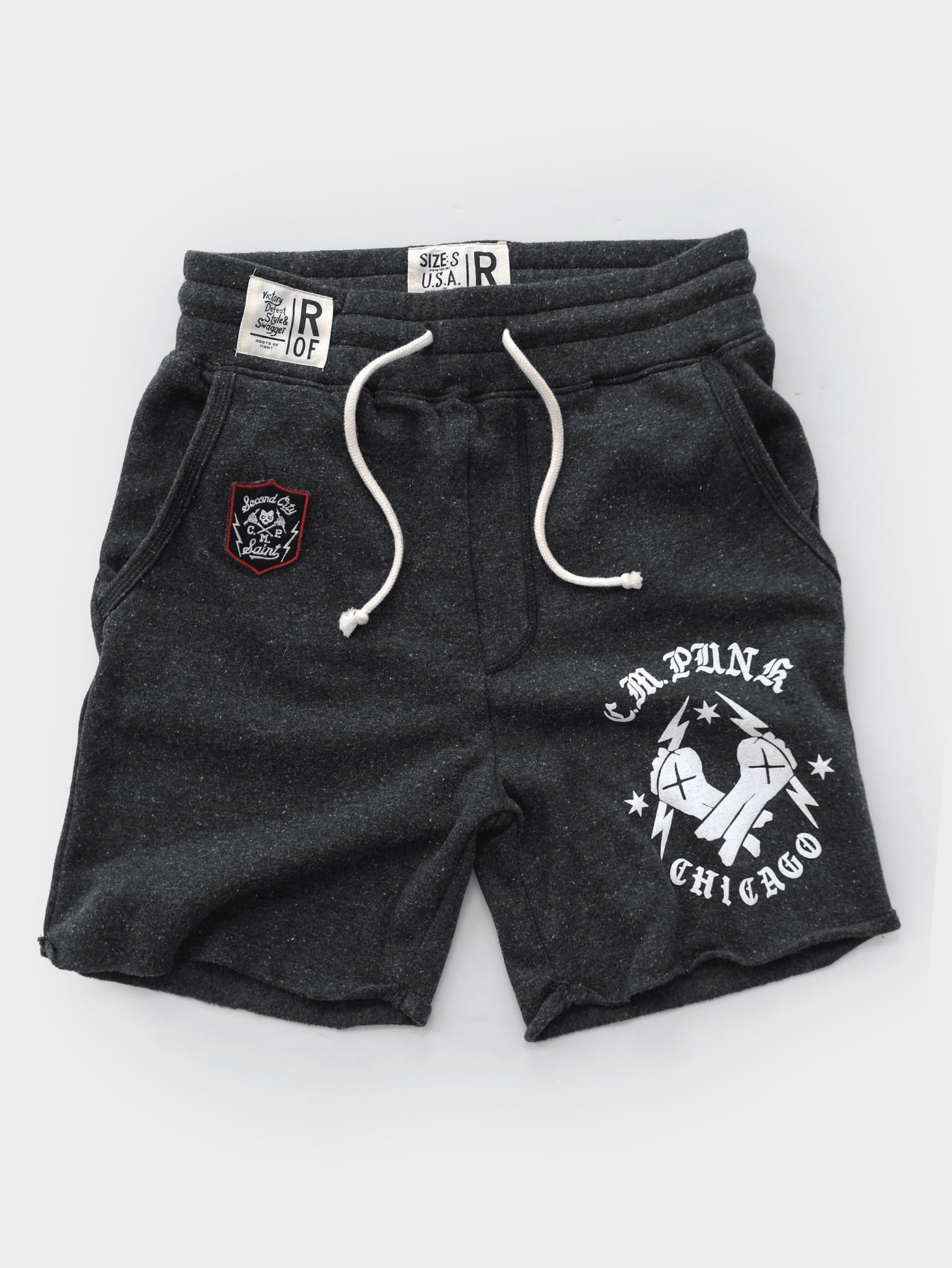 CM Punk Chicago Icon Black Shorts - Roots of Fight Canada