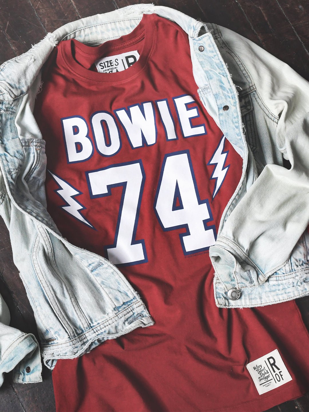David Bowie '74 Cardinal Tee - Roots of Fight Canada