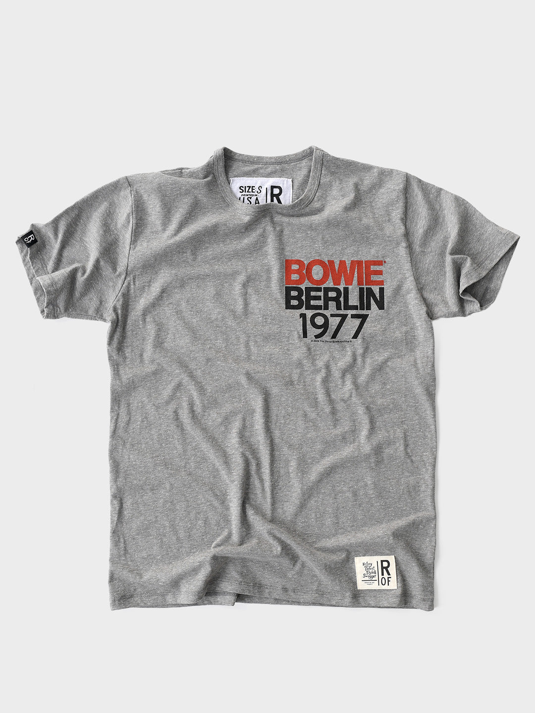 David Bowie Berlin '77 Grey Triblend Tee - Roots of Fight Canada