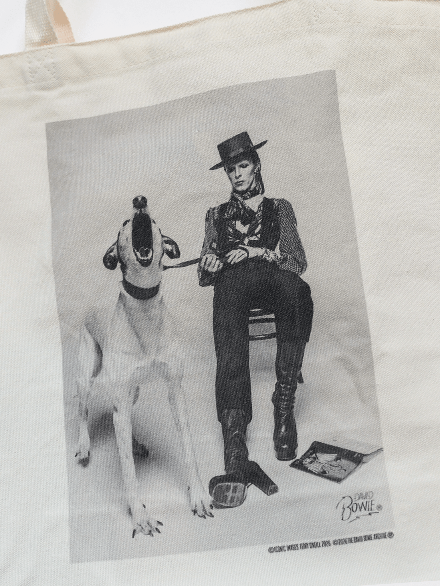 David Bowie Diamond Dogs Photo Ivory Tote Bag - Roots of Fight Canada
