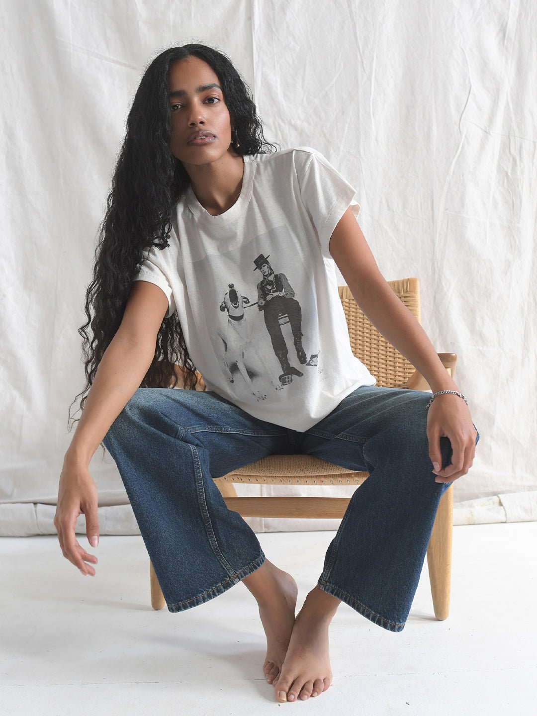 David Bowie Diamond Dogs Photo White Women's Tee - Roots of Fight Canada