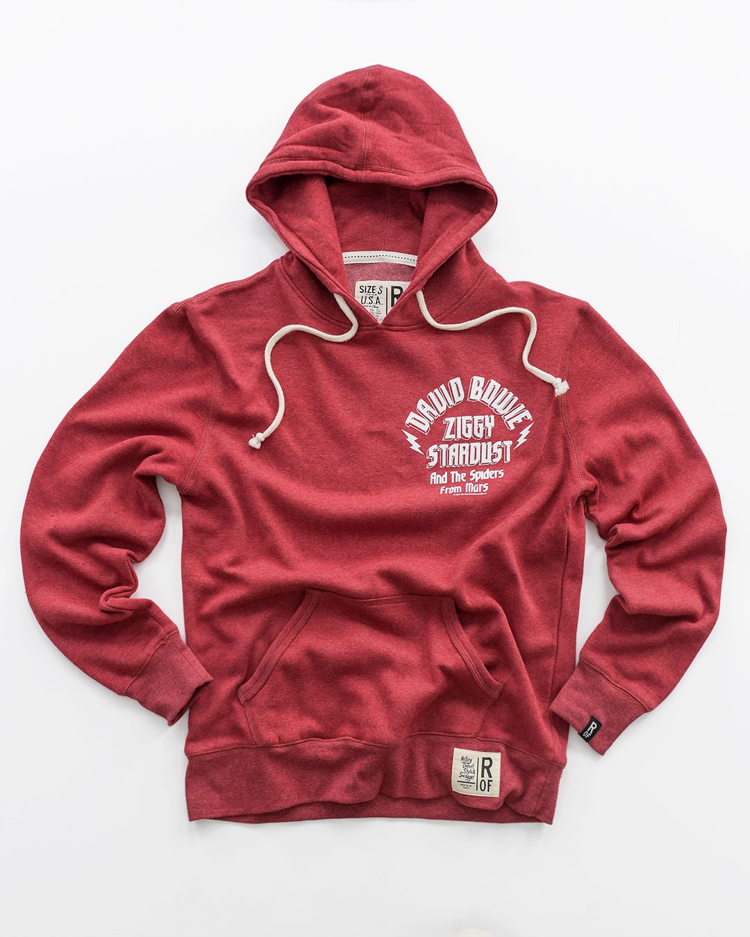 David Bowie Ziggy Stardust '72 Cardinal PO Hoody - Roots of Fight Canada
