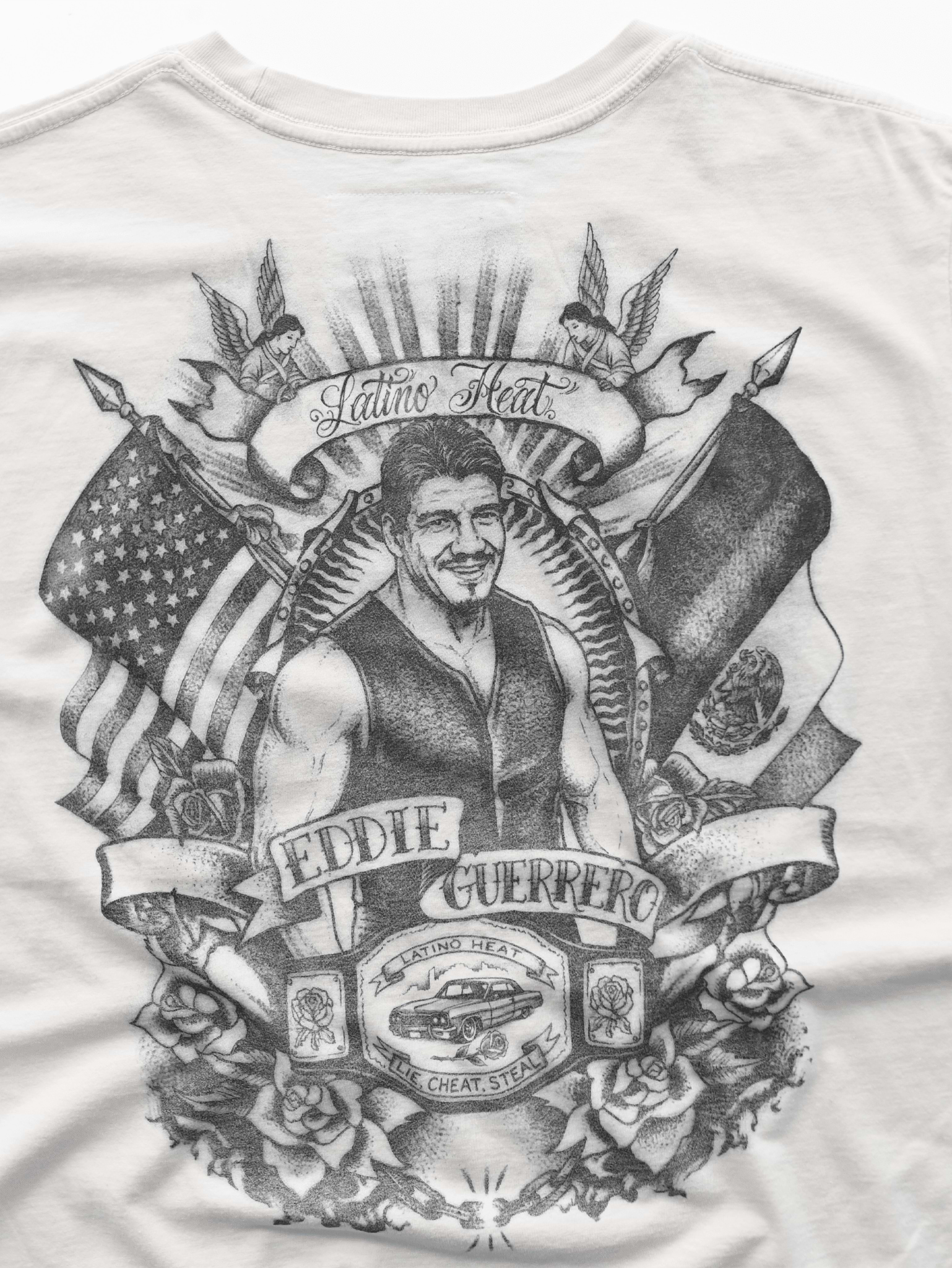 Eddie Guerrero Latino Heat White Tee - Roots of Fight Canada