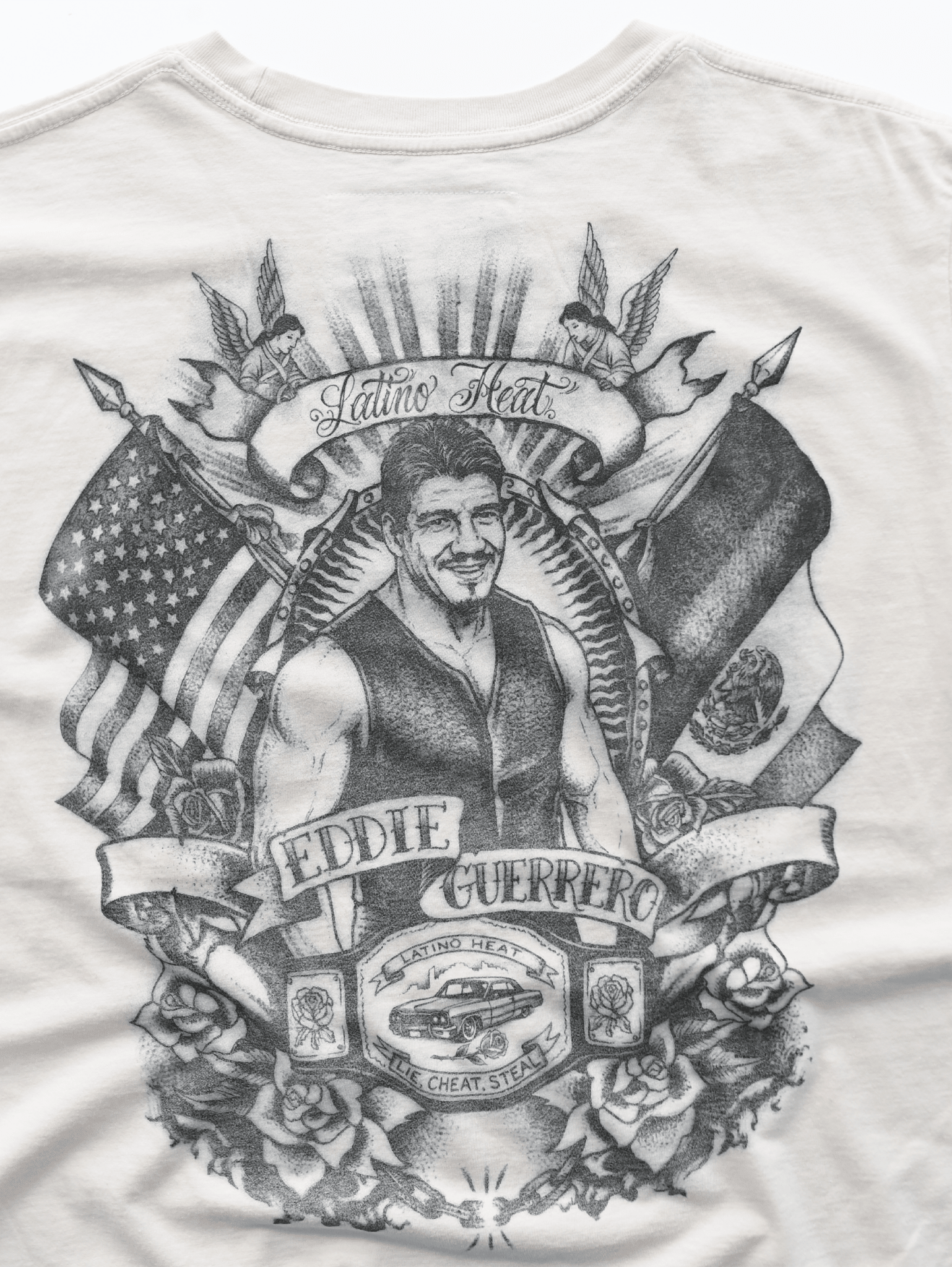 Eddie Guerrero Latino Heat White Tee - Roots of Fight Canada