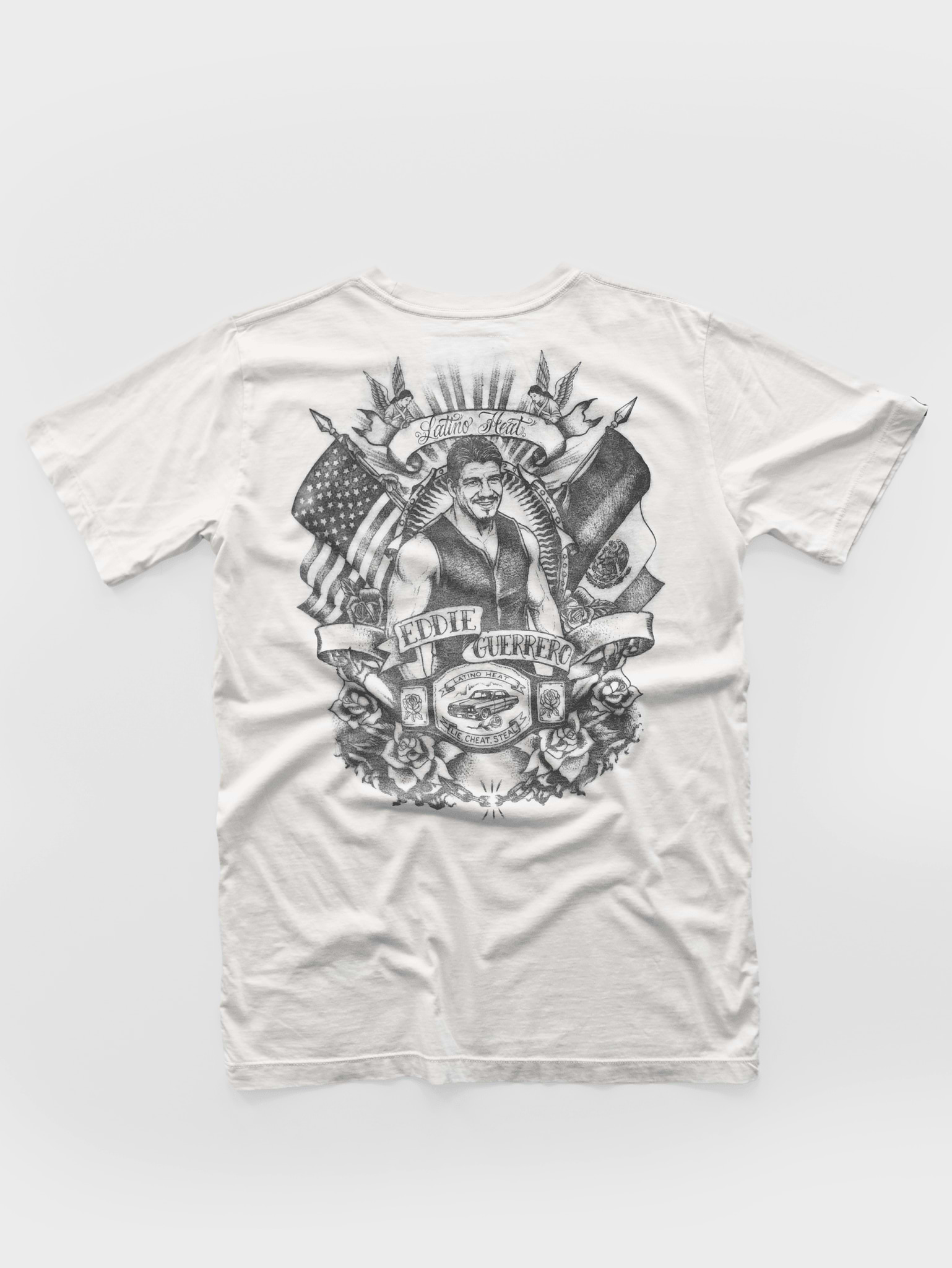 Eddie Guerrero Latino Heat White Tee - Roots of Fight Canada