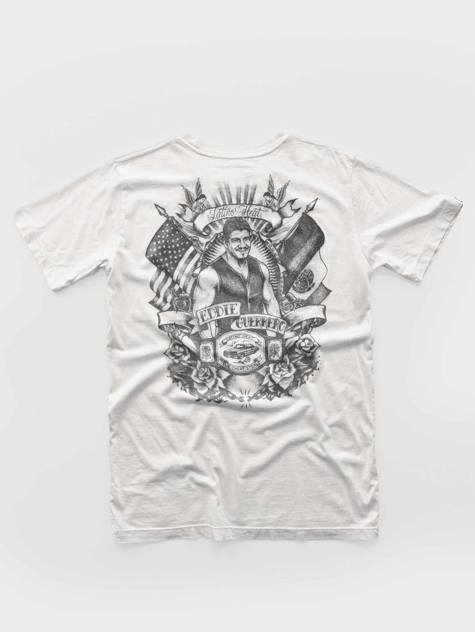 Eddie Guerrero Latino Heat White Tee - Roots of Fight Canada
