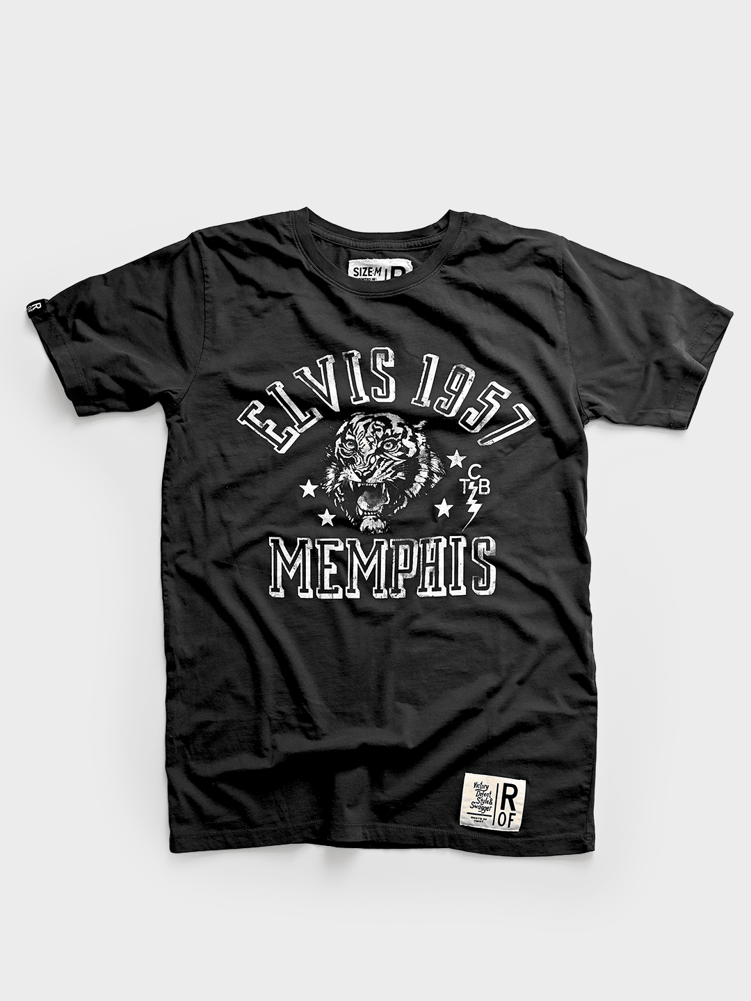 Elvis 1957 Tiger Black Tee - Roots of Fight Canada