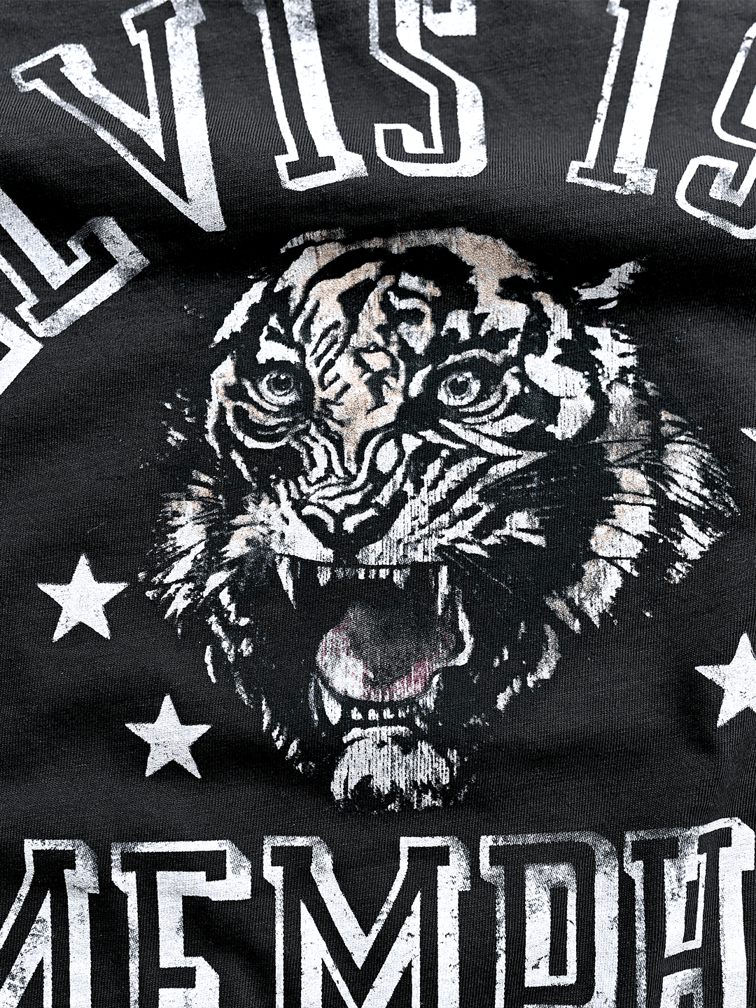 Elvis 1957 Tiger Black Tee - Roots of Fight Canada