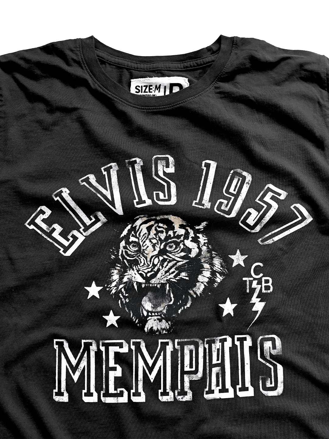 Elvis 1957 Tiger Black Tee - Roots of Fight Canada