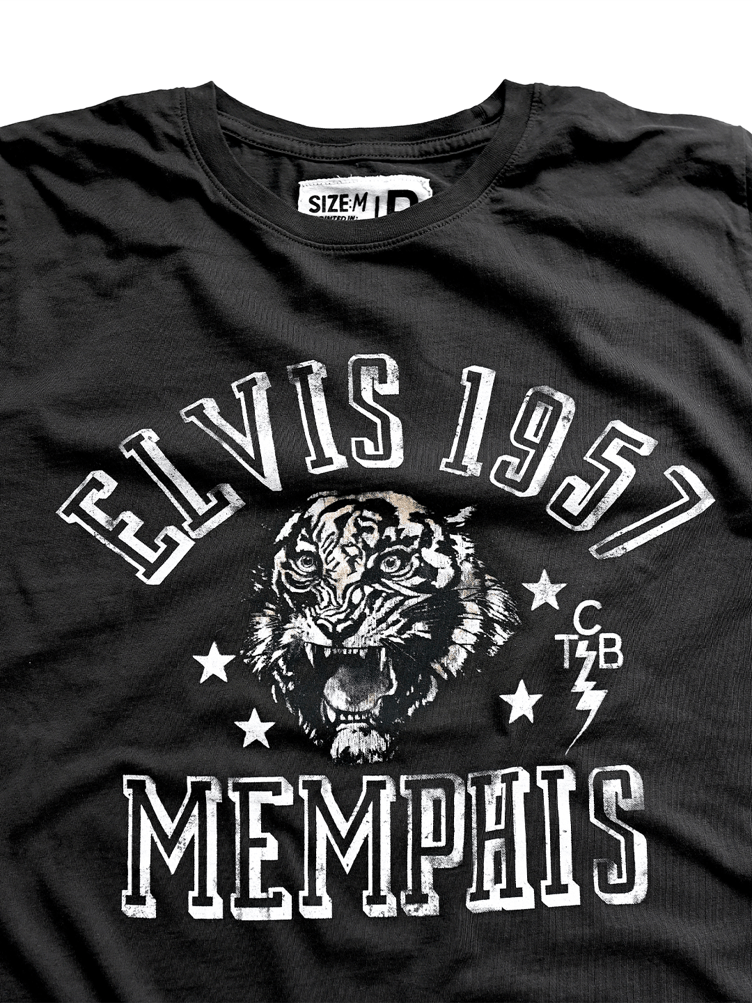 Elvis 1957 Tiger Black Tee - Roots of Fight Canada