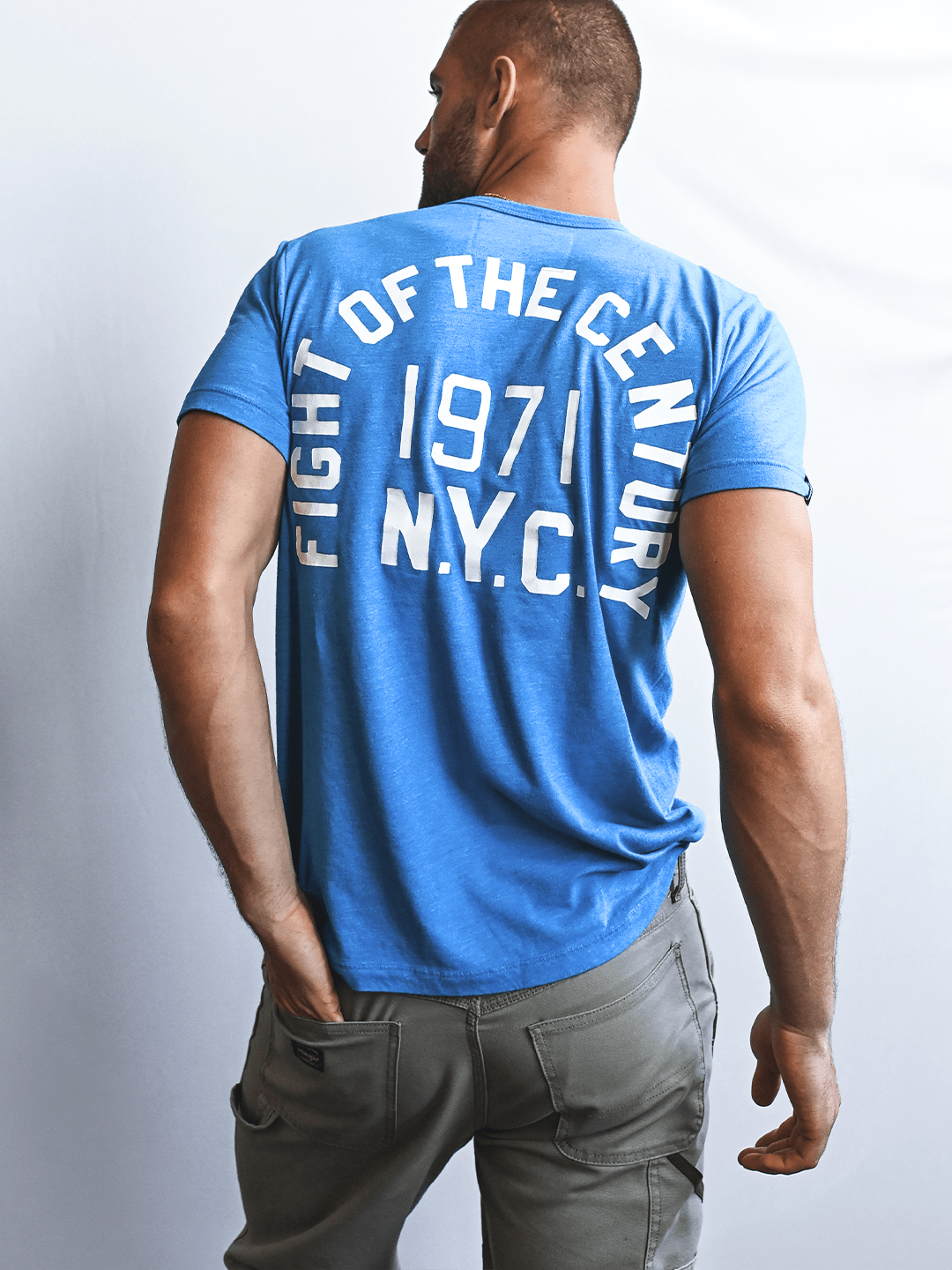 FOTC - Ali 1971 Blue Tee - Roots of Fight Canada