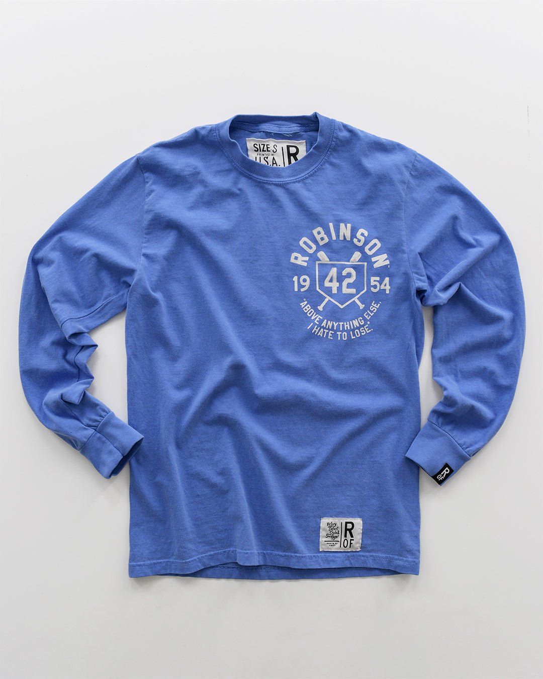 Jackie Robinson '54 Royal Blue Long Sleeve Tee - Roots of Fight Canada