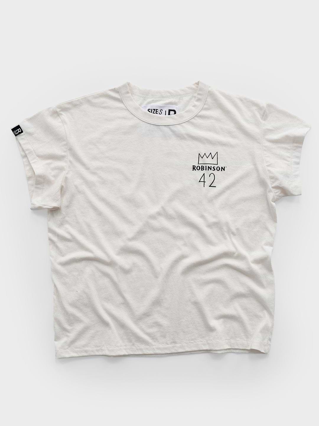 Jackie Robinson Vintage 42 Women's White Tee - Roots of Fight Canada