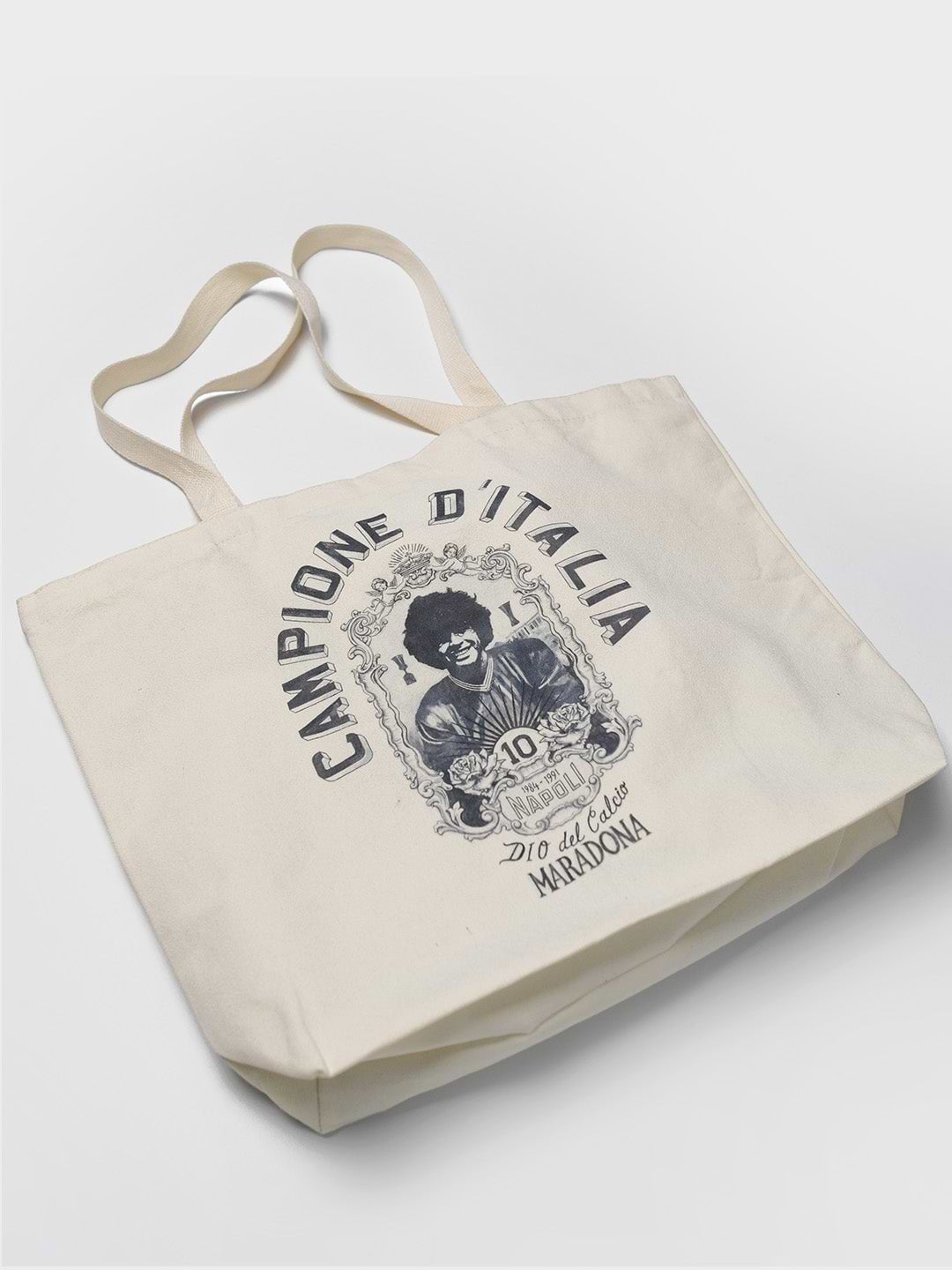 Maradona Campione D'Italia Ivory Tote Bag - Roots of Fight Canada