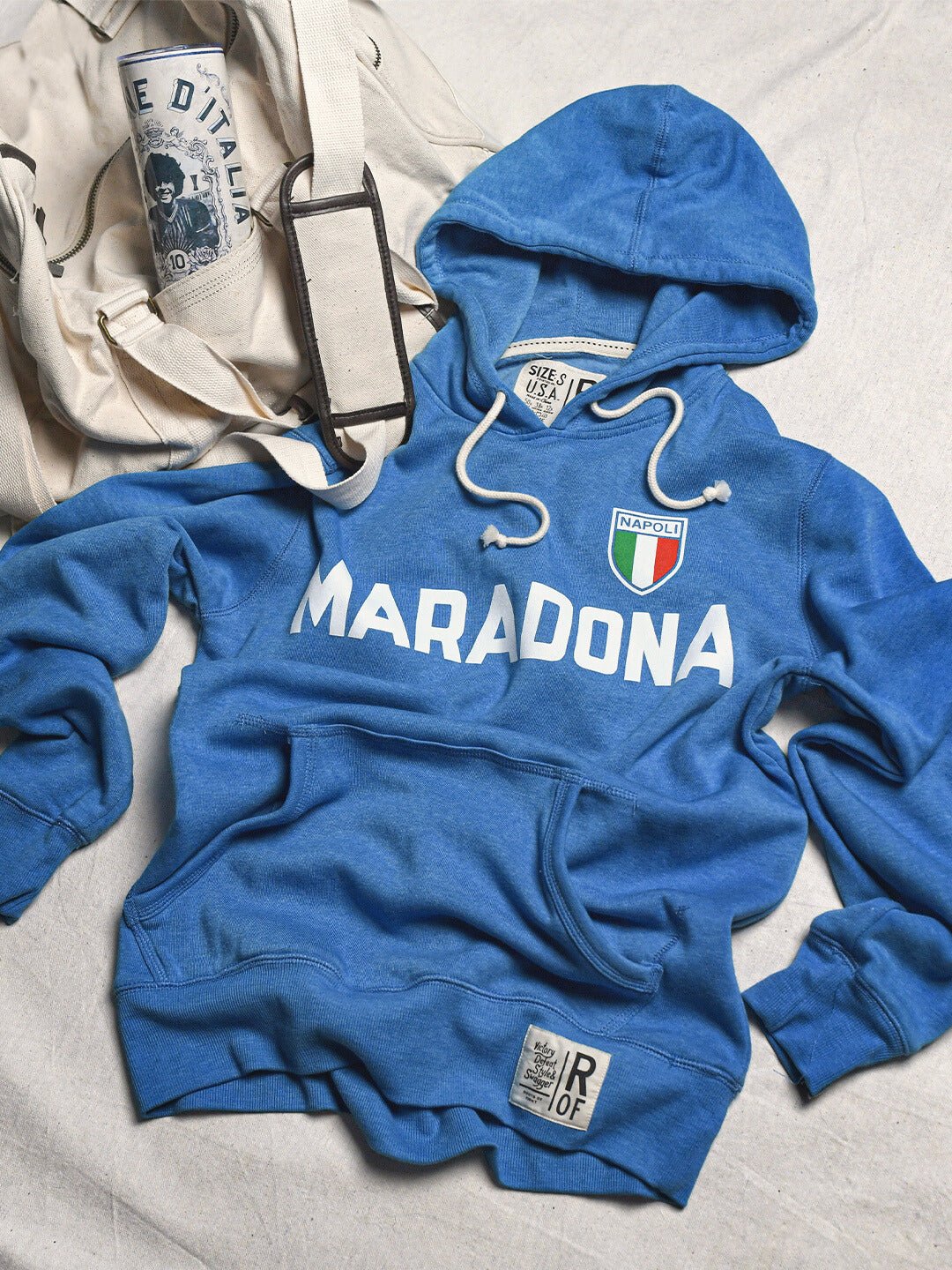 Maradona Napoli 10 Blue PO Hoody - Roots of Fight Canada