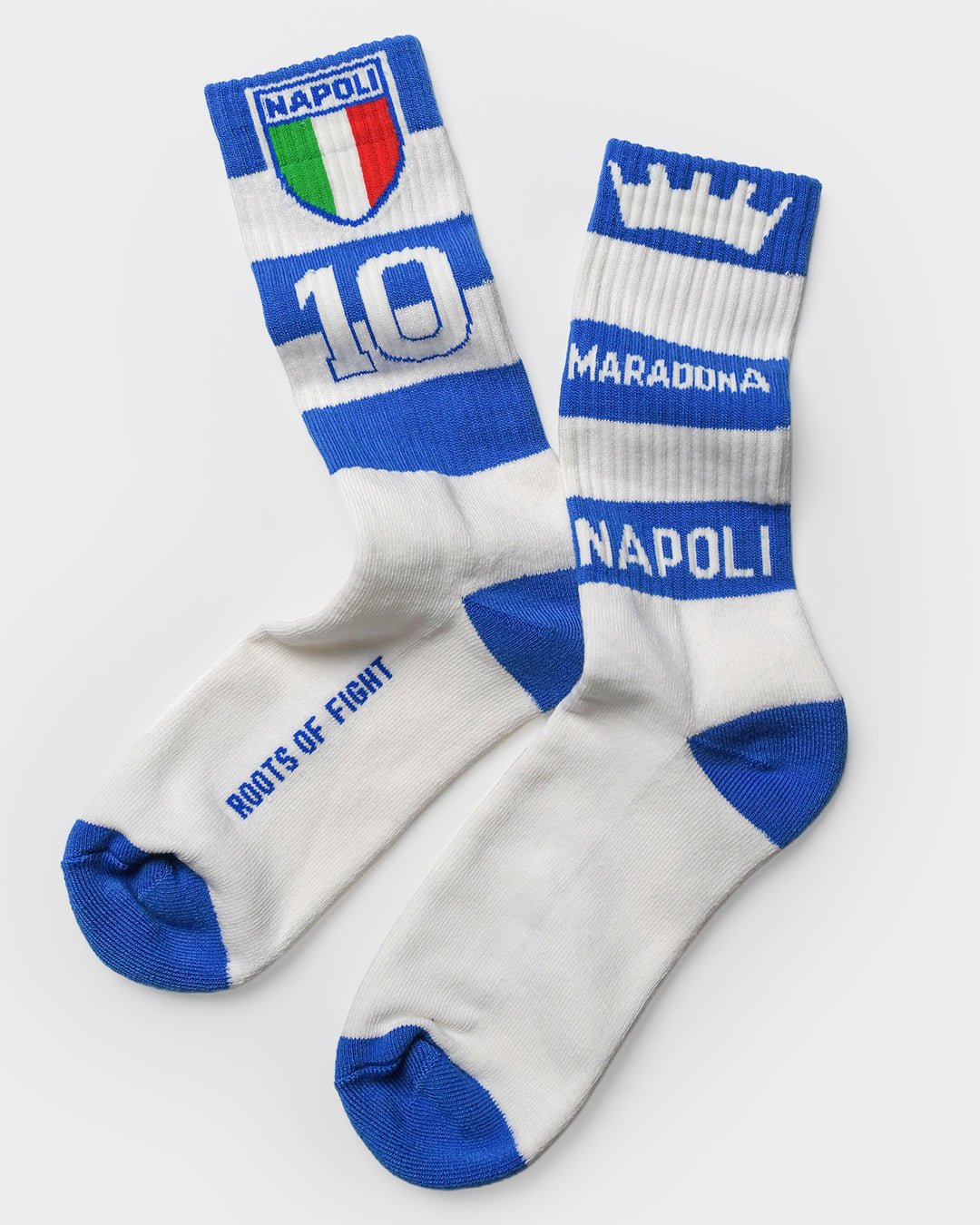 Maradona Napoli 10 Striped Socks - Roots of Fight Canada