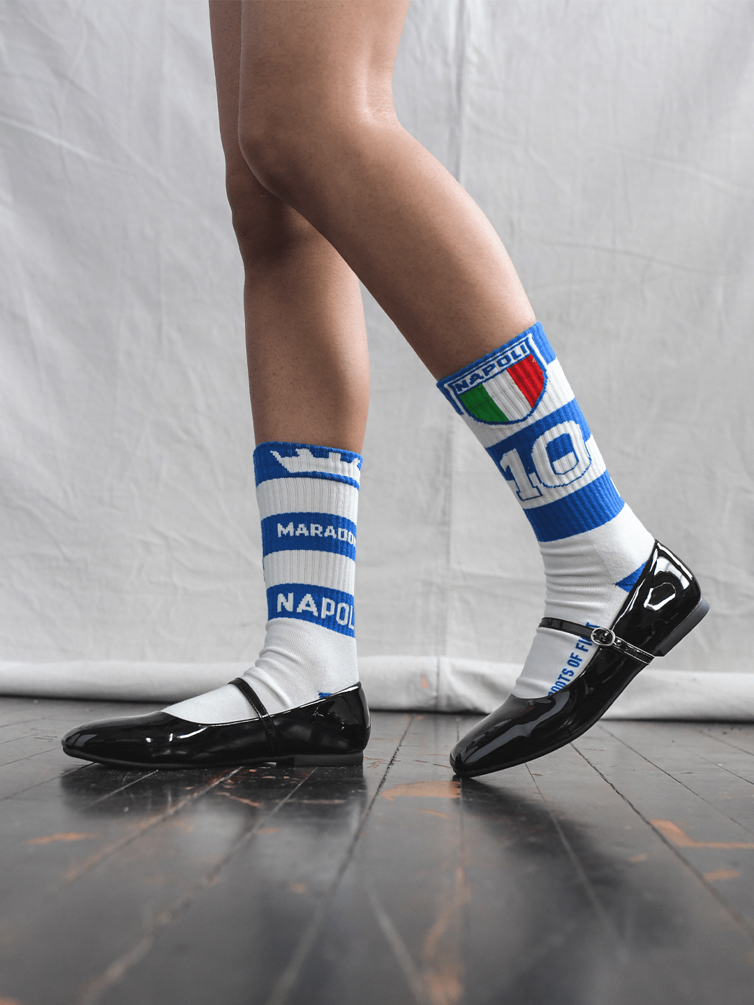 Maradona Napoli 10 Striped Socks - Roots of Fight Canada