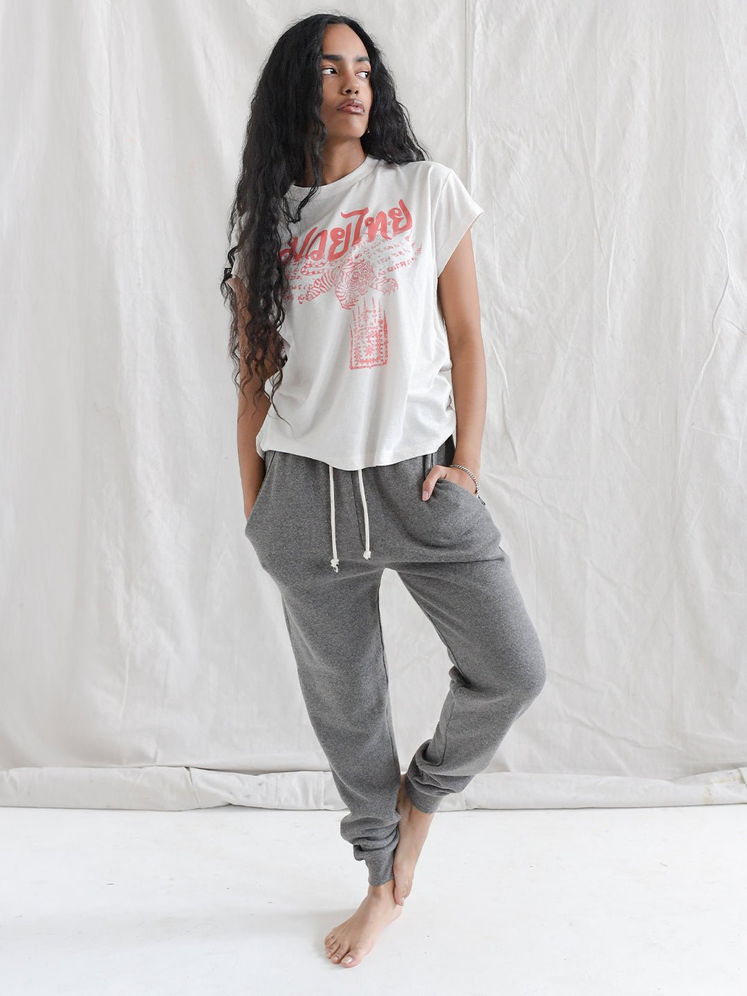 Muay Thai Tiger Women's White Tee - Roots of Fight Canada