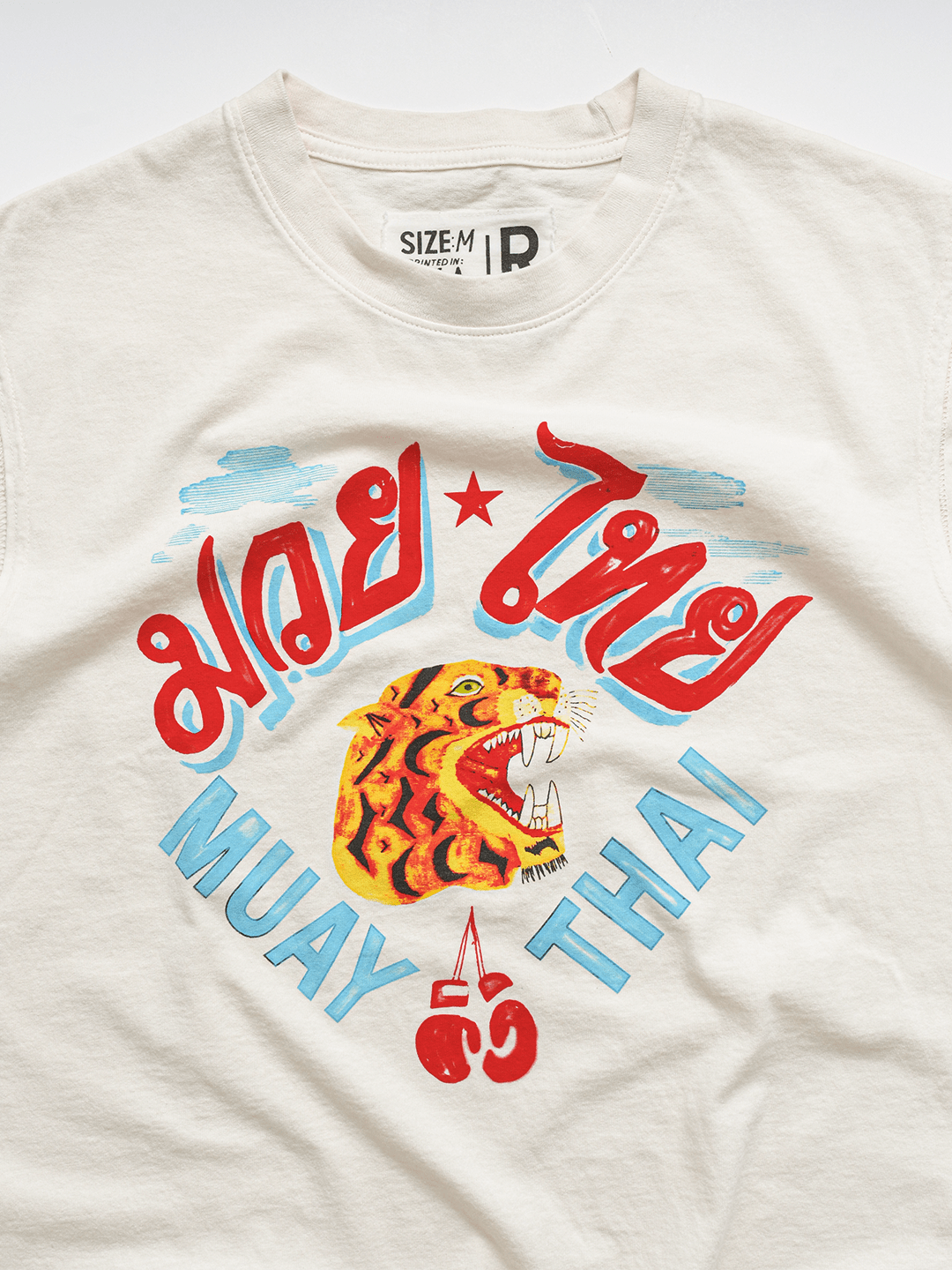 Muay Thai White Muscle Tee - Roots of Fight Canada