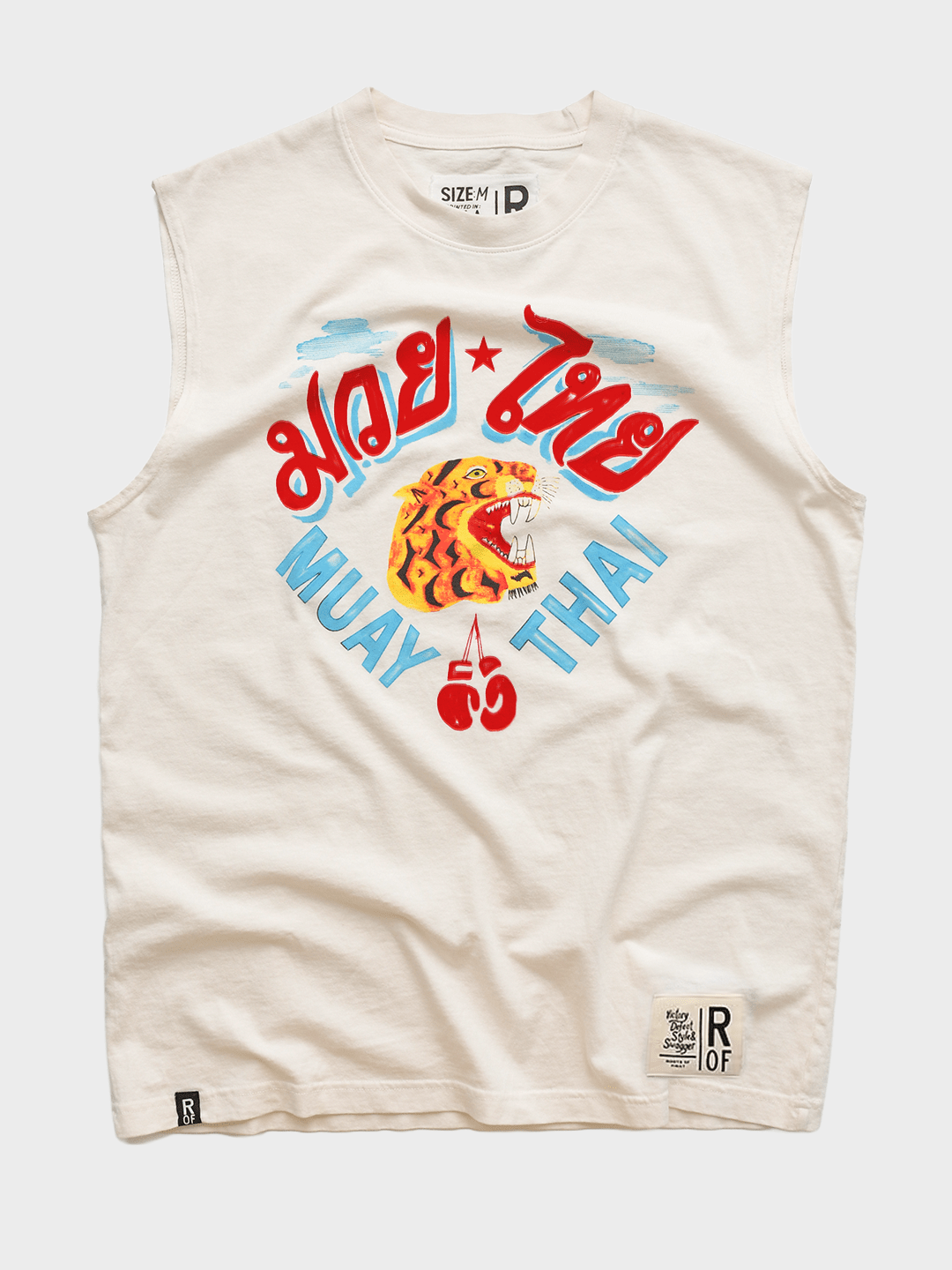 Muay Thai White Muscle Tee - Roots of Fight Canada