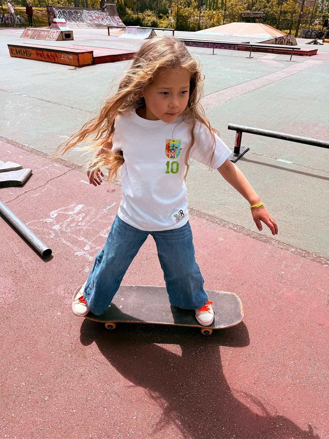 Pelé 10 Brasil White Kid's Tee - Roots of Fight Canada