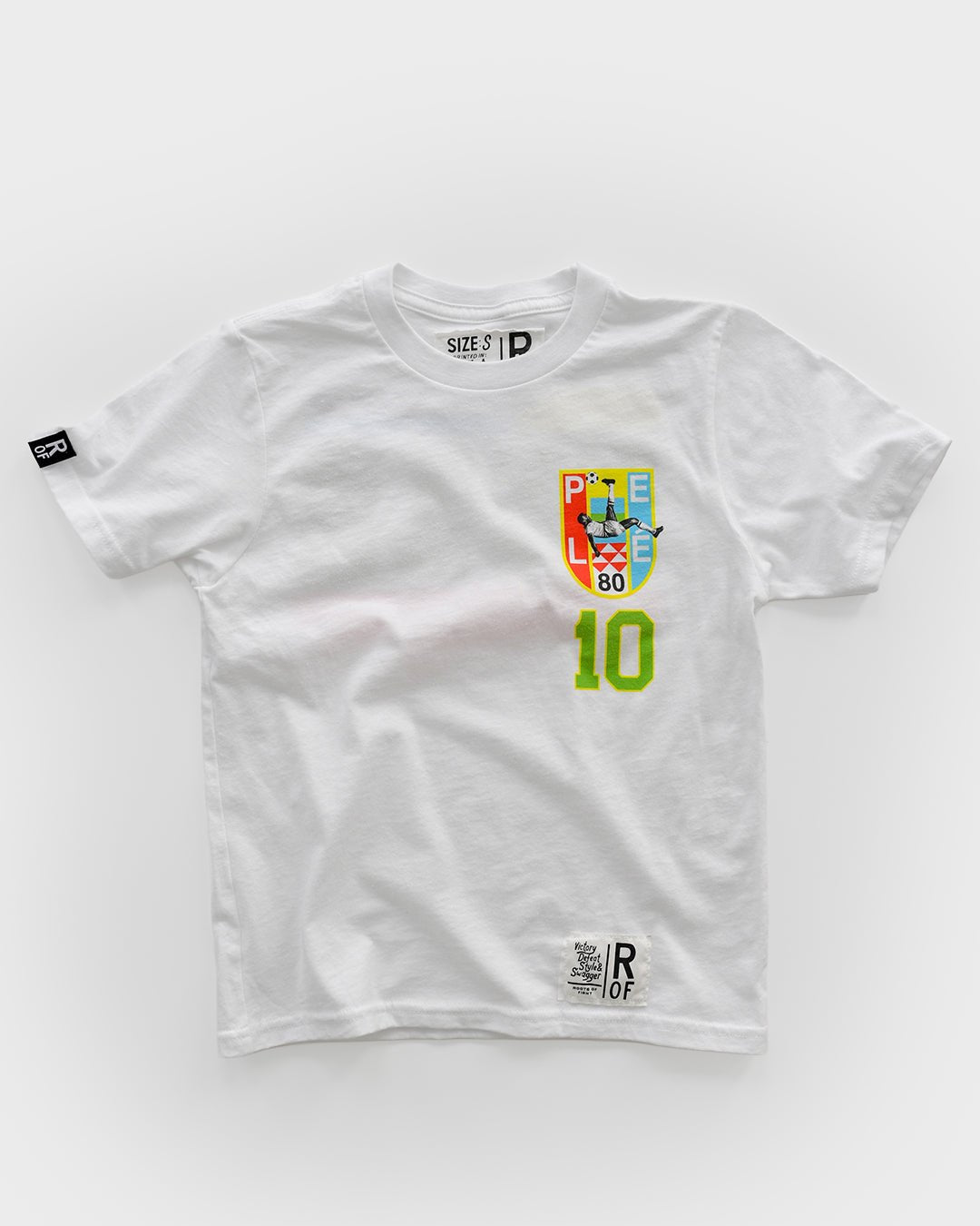 Pelé 10 Brasil White Kid's Tee - Roots of Fight Canada
