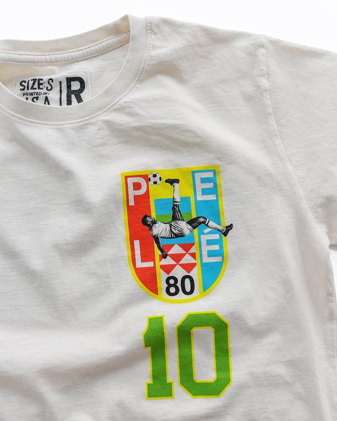 Pelé 10 Brasil White Tee - Roots of Fight Canada
