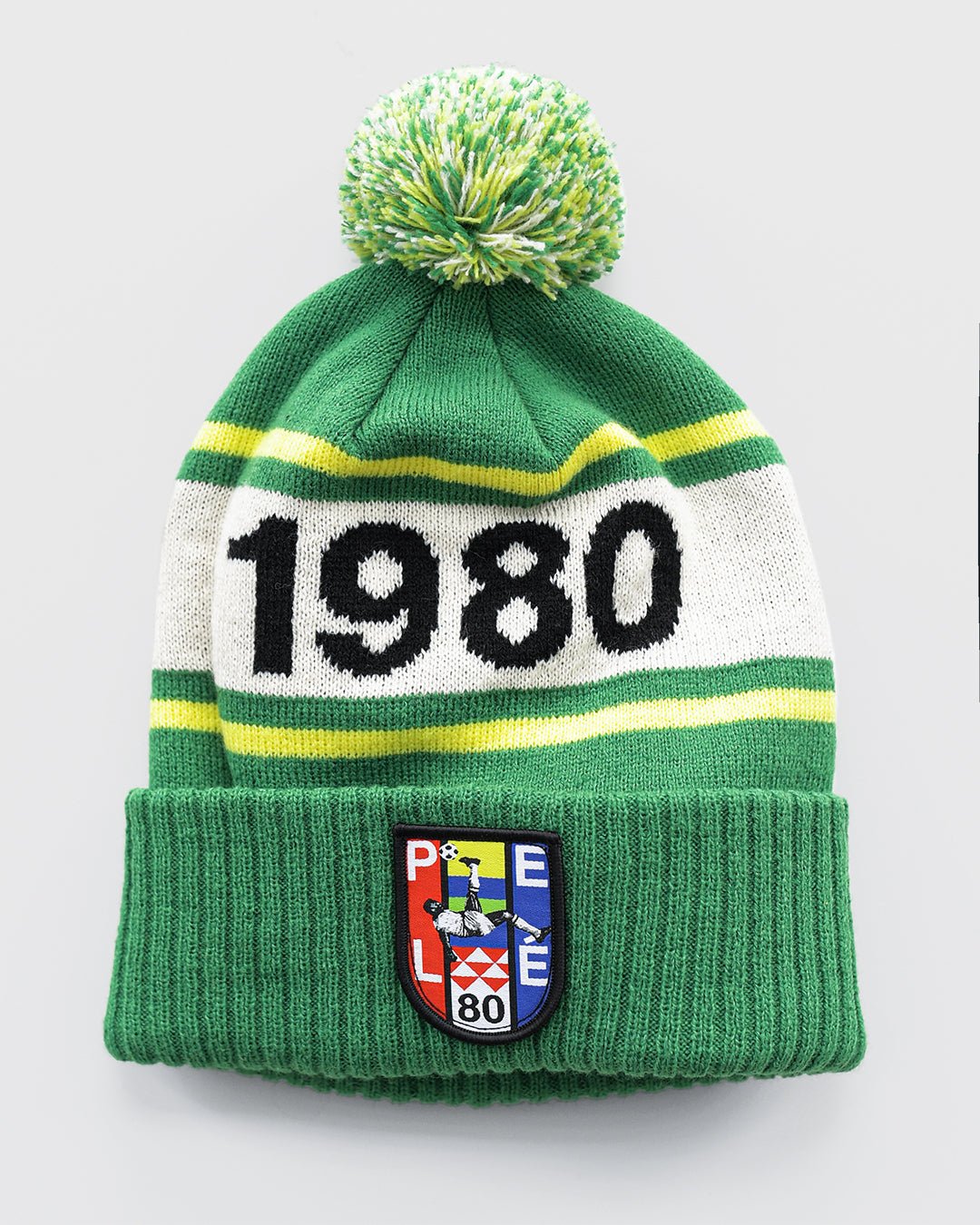 Pelé 1980 Brasil Green Pom Pom Beanie - Roots of Fight Canada