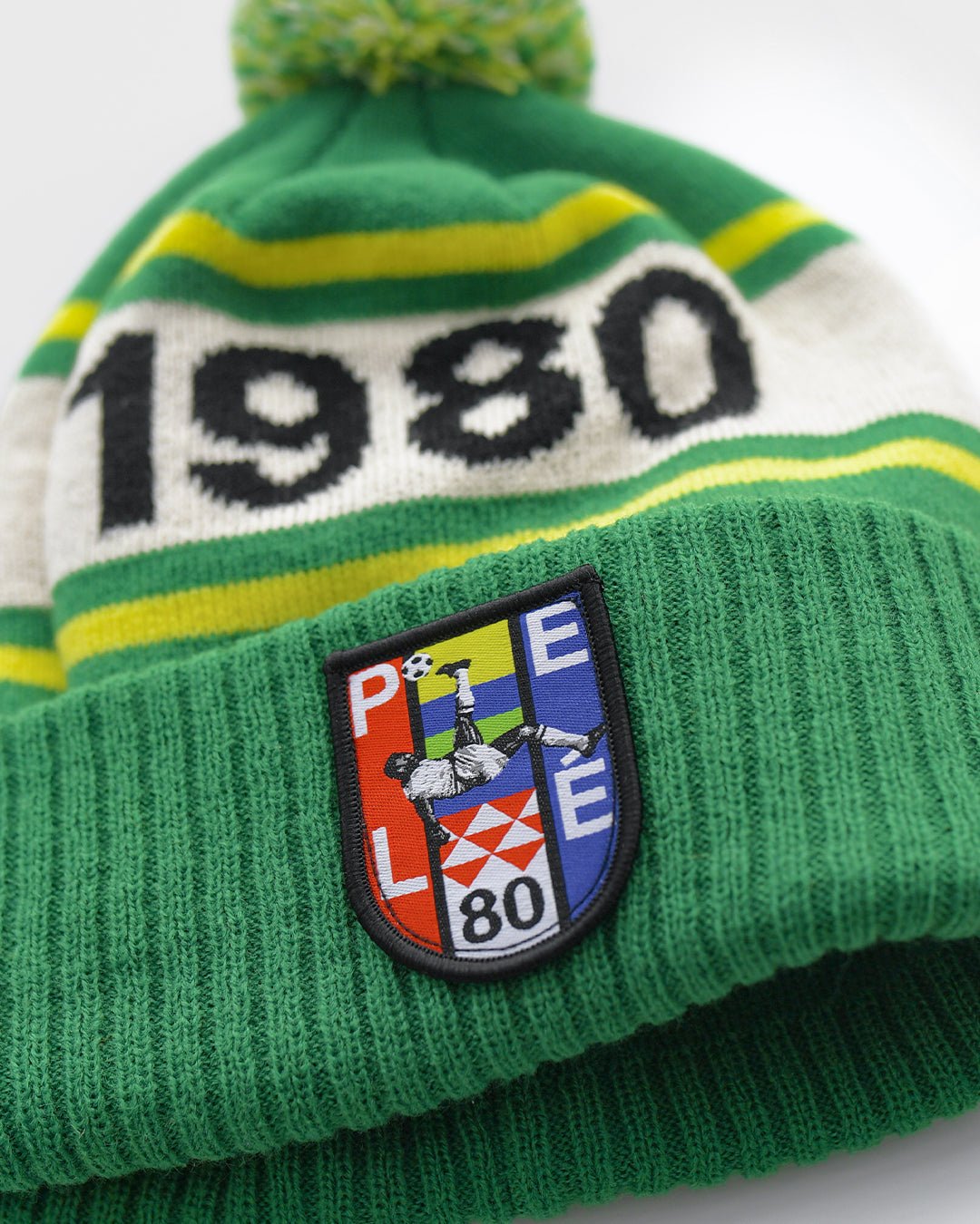 Pelé 1980 Brasil Green Pom Pom Beanie - Roots of Fight Canada