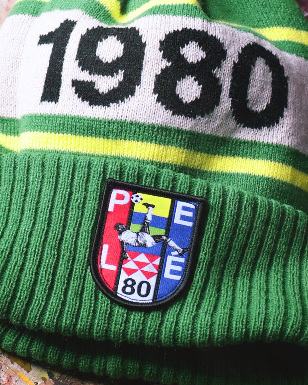 Pelé 1980 Brasil Green Pom Pom Beanie - Roots of Fight Canada