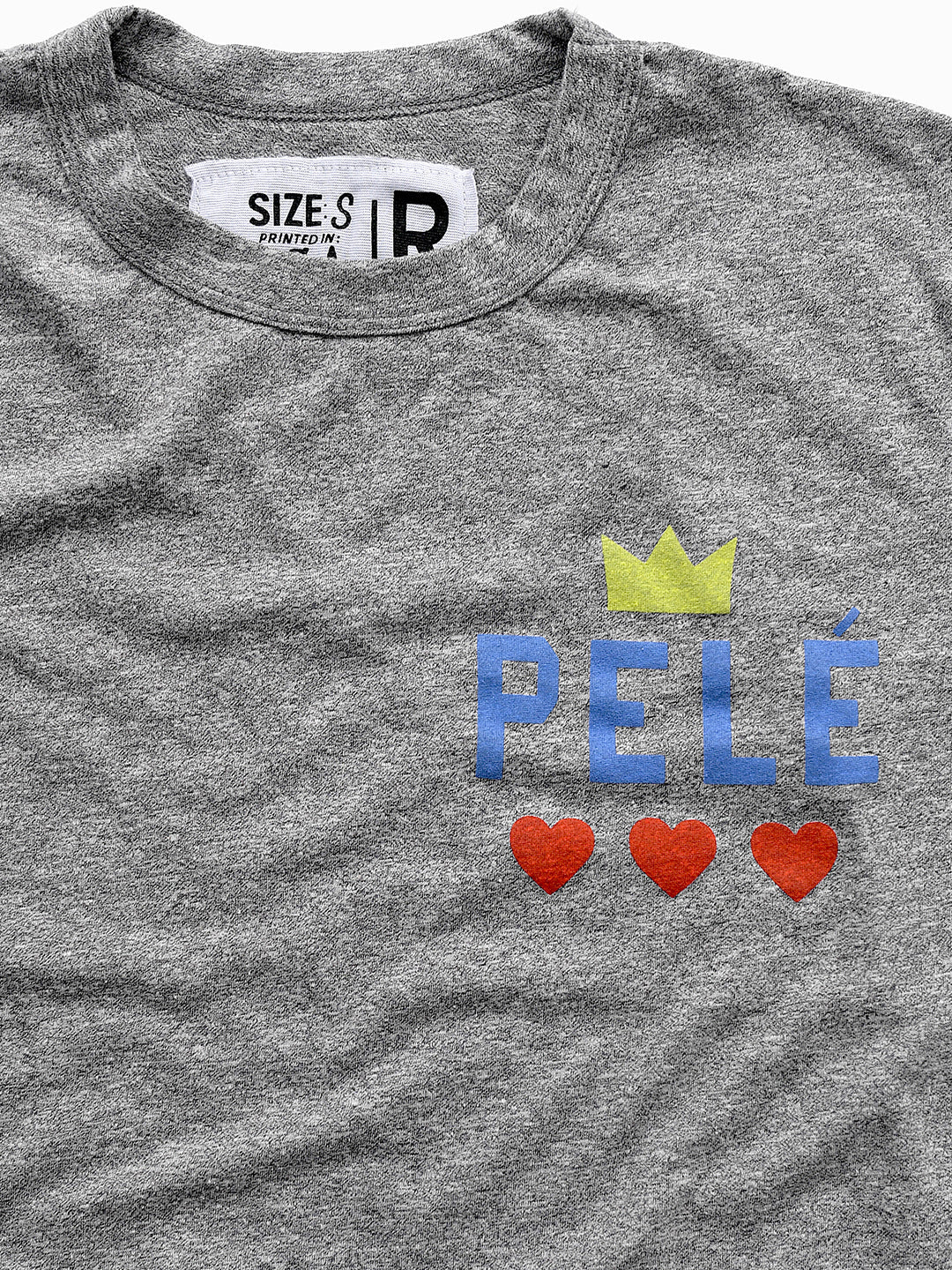 Pelé Love Women's Grey Tee - Roots of Fight Canada
