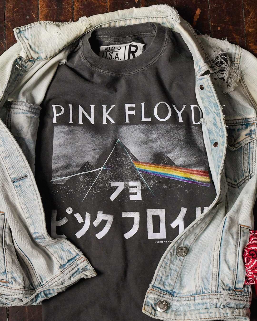 Pink Floyd '73 Dark Side Charcoal Long Sleeve Tee
