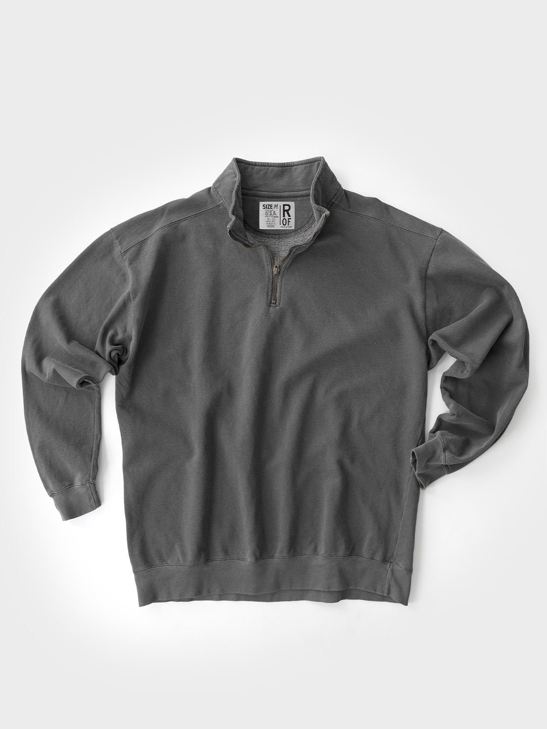 Premium Midweight Quarter-Zip Charcoal Sweatshirt