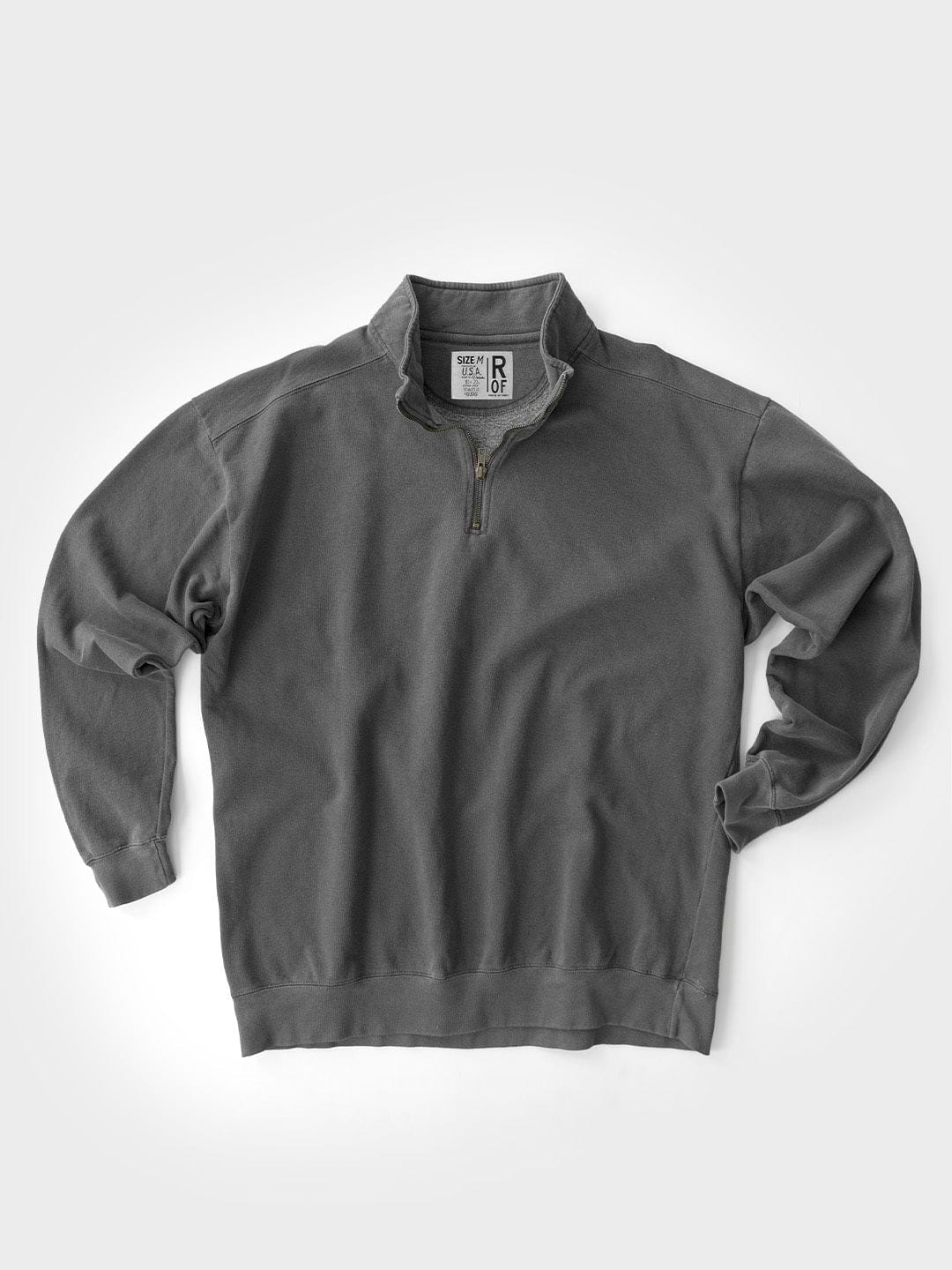 Premium Midweight Quarter - Zip Charcoal Sweatshirt - Roots of Fight Canada
