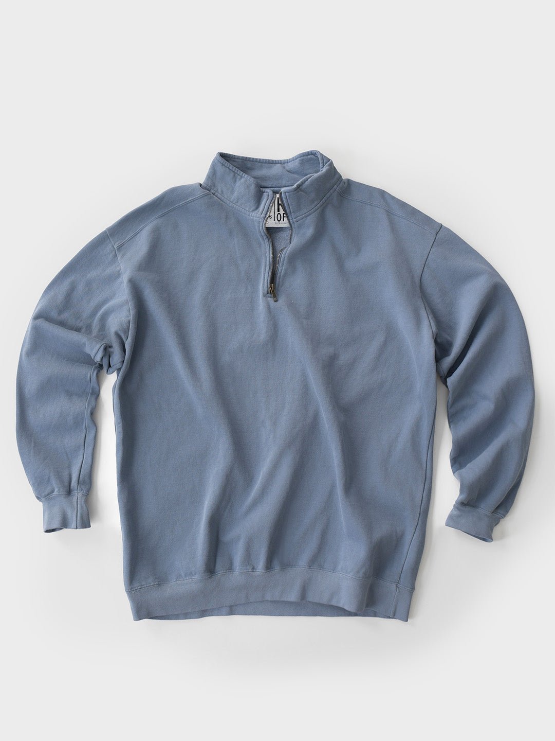 Premium Midweight Quarter - Zip Vintage Denim Sweatshirt - Roots of Fight Canada