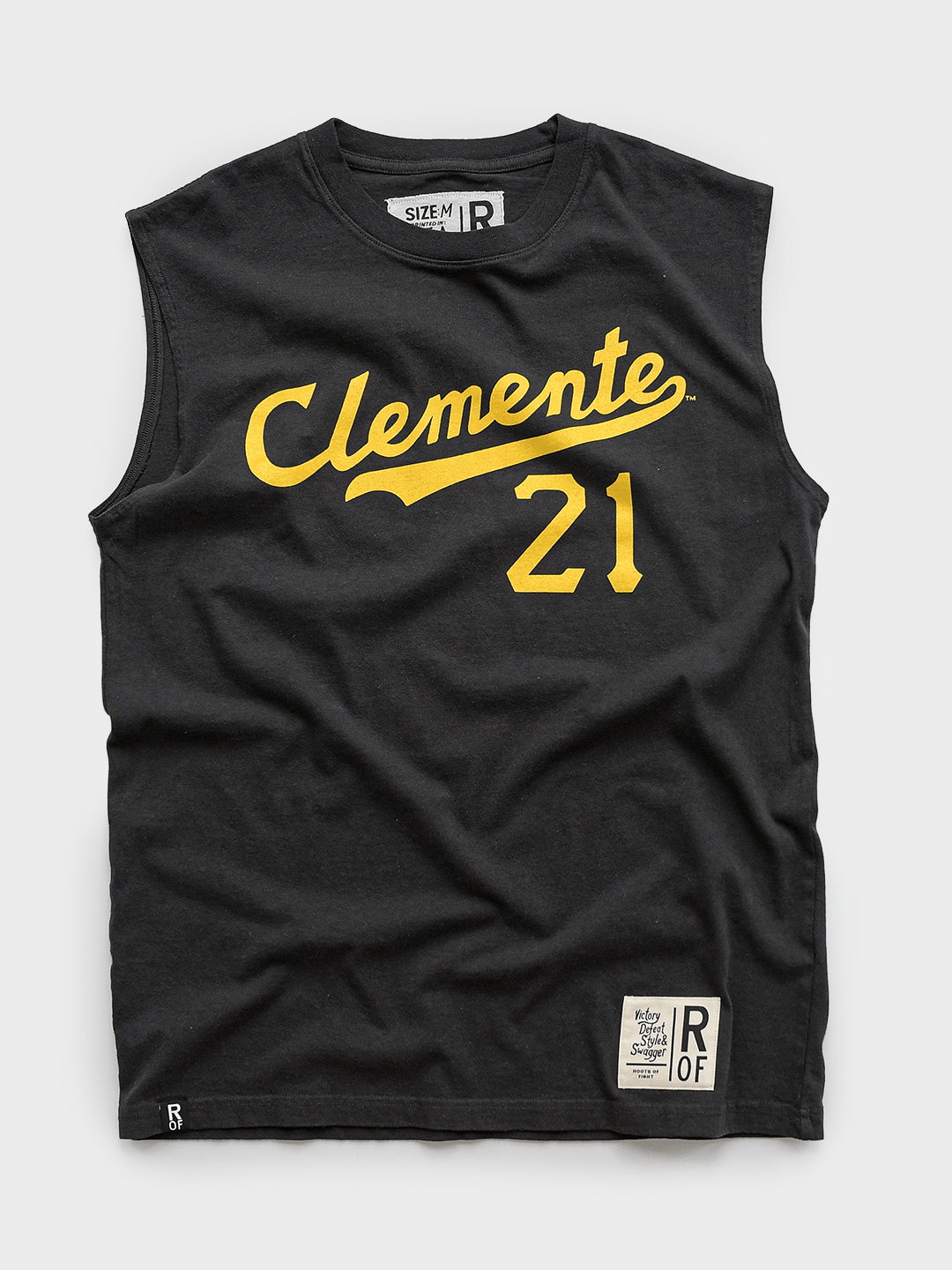 Roberto Clemente 21 Black Muscle Tee - Roots of Fight Canada