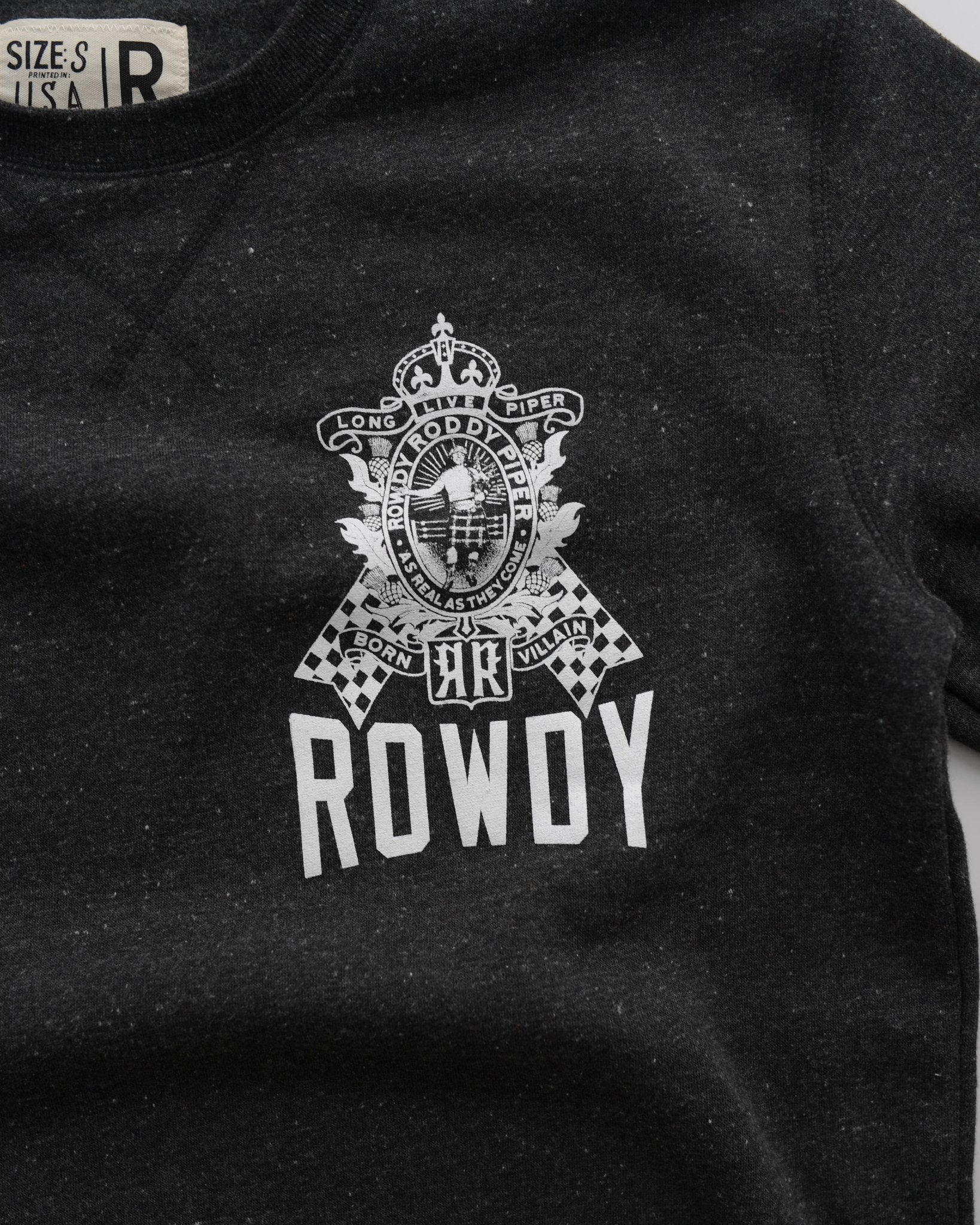 Roddy Piper Born Villain Black Sweatshirt - Roots of Fight Canada