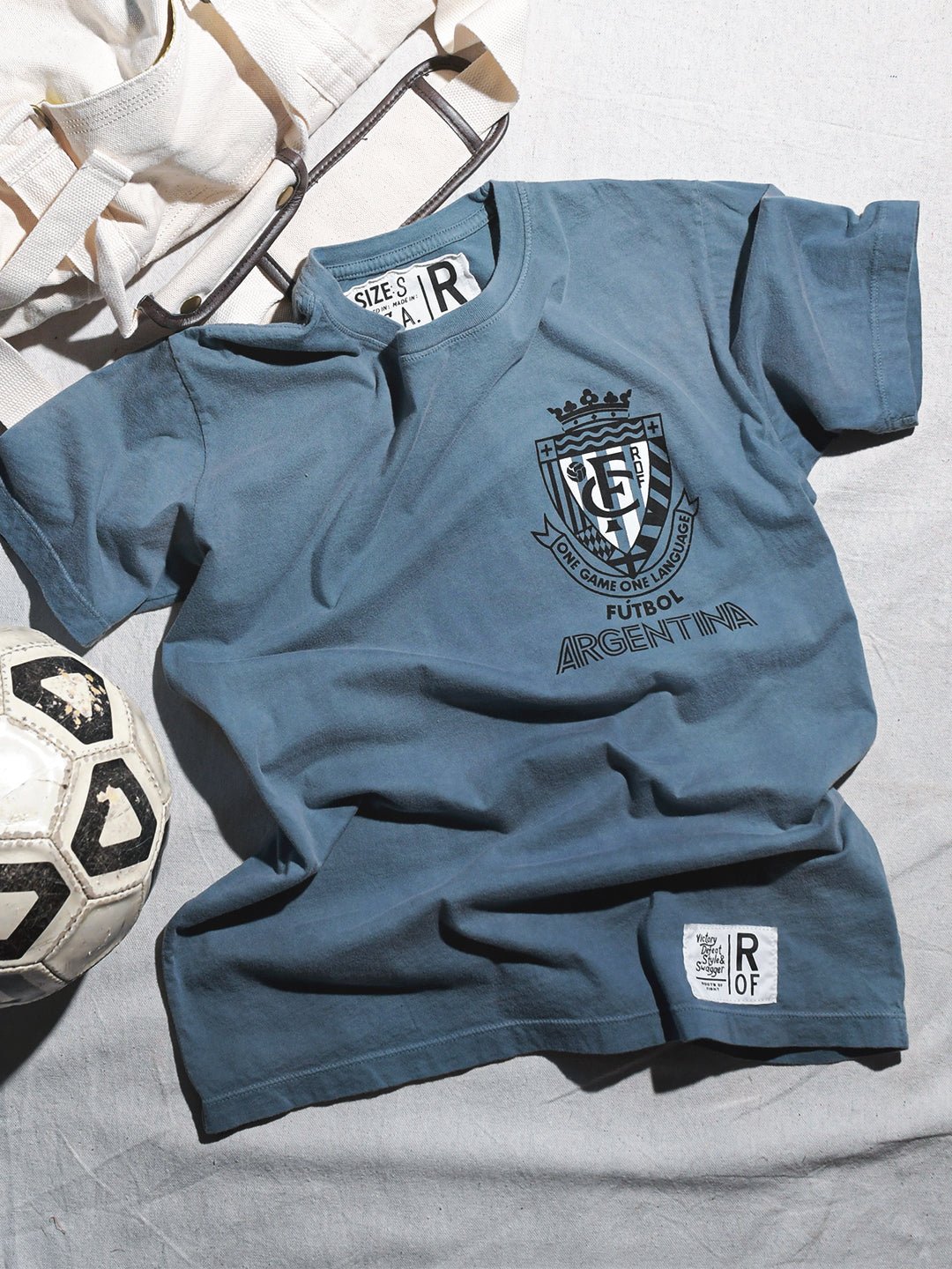 ROF - Argentina Fútbol One Language Blue Tee - Roots of Fight Canada