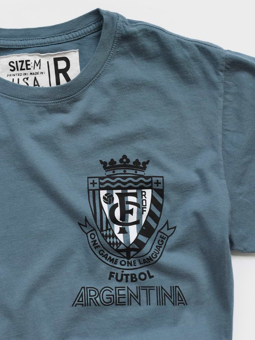 ROF - Argentina Fútbol One Language Blue Tee - Roots of Fight Canada